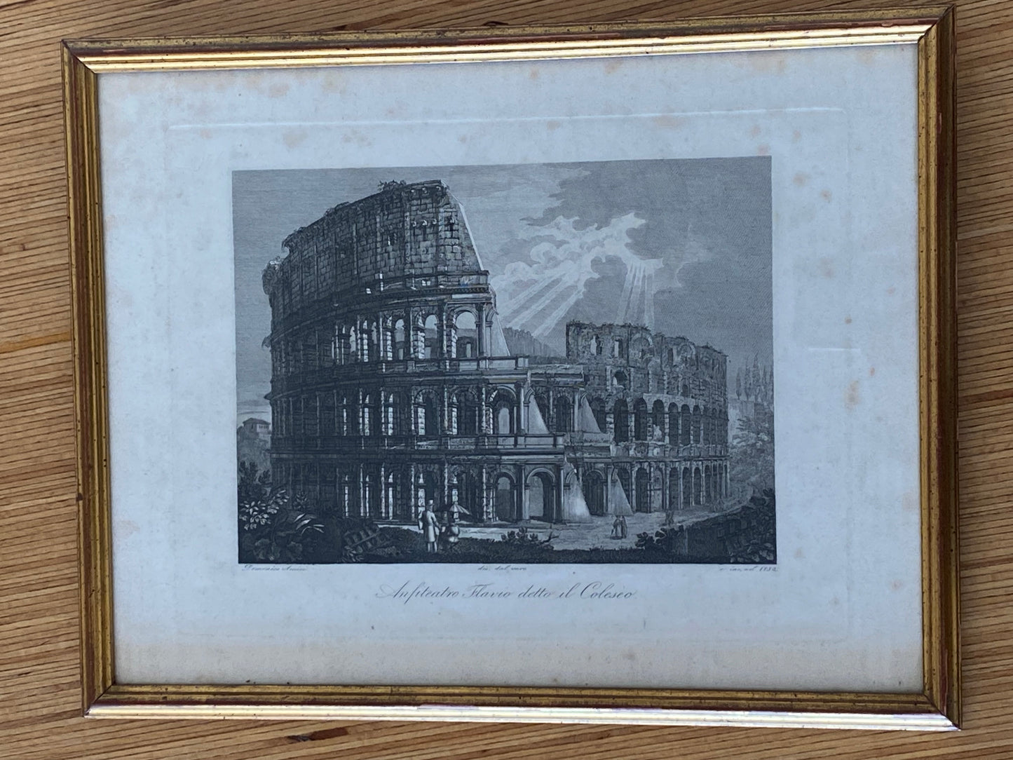 Lithographie du Colisée de Rome 1832