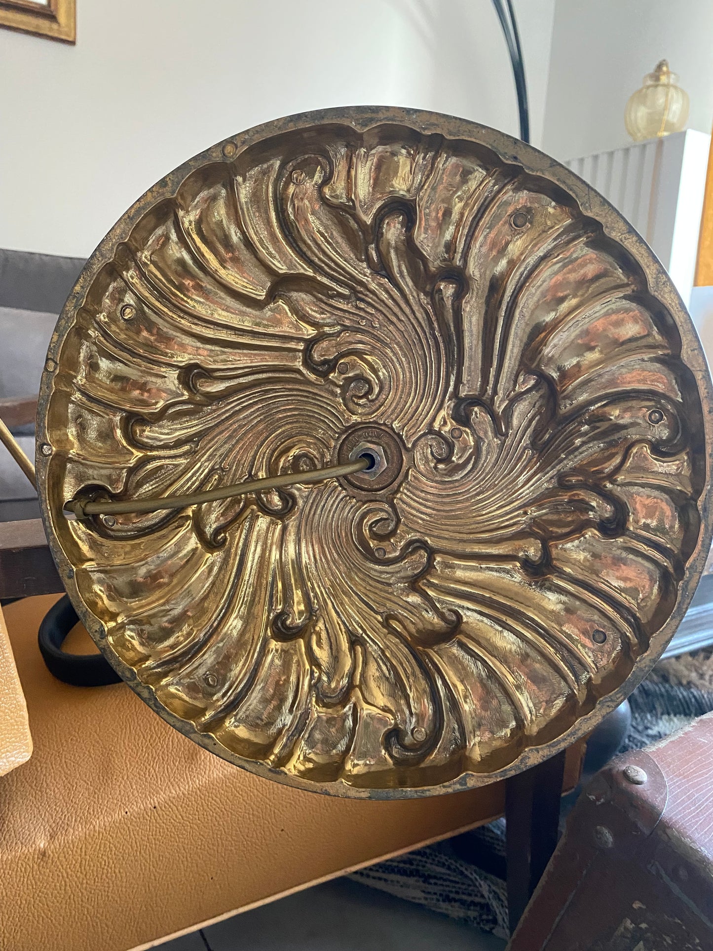 Lampe halogène en bronze