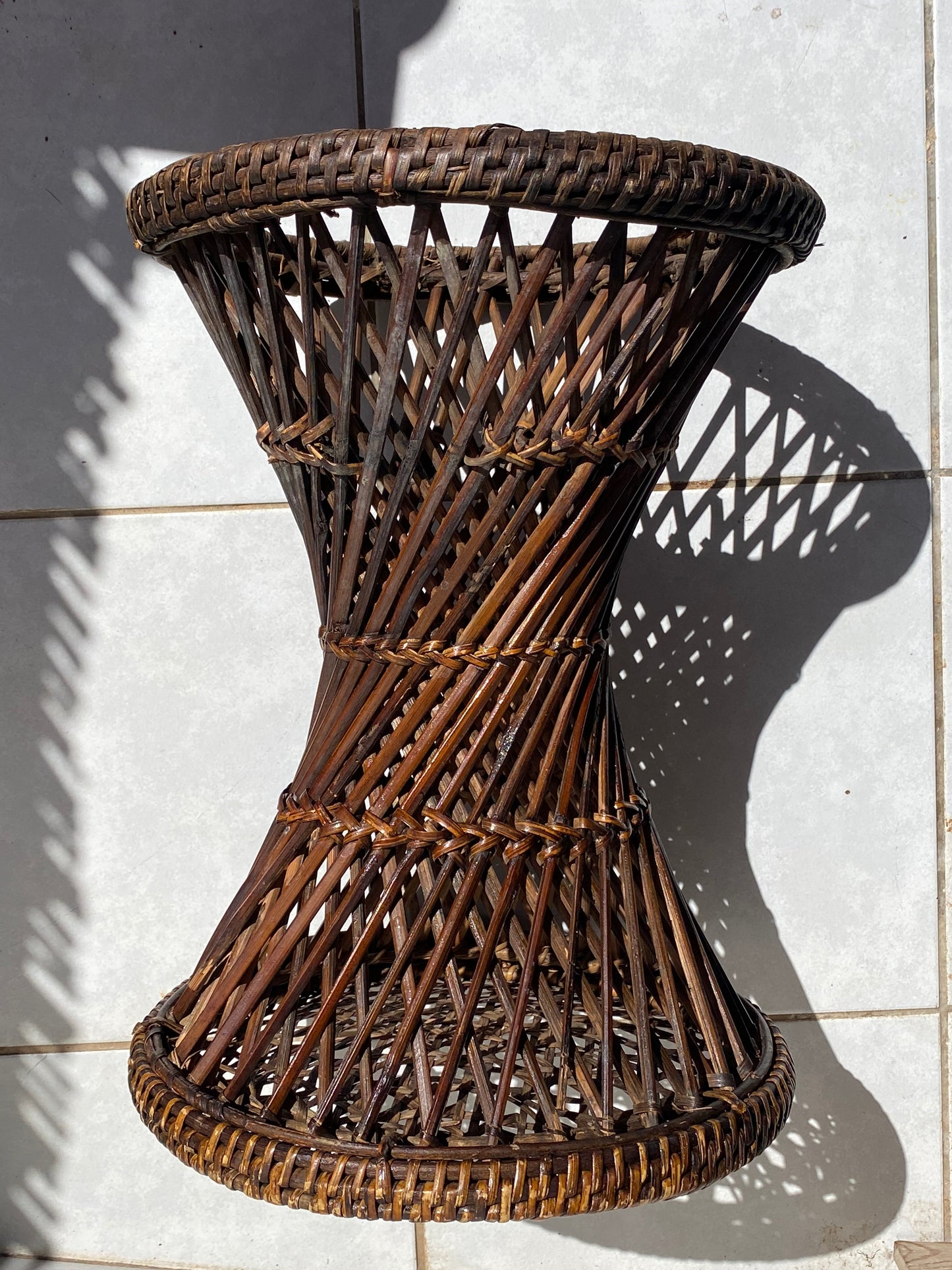 Tabouret rotin et cannage Tamtam
