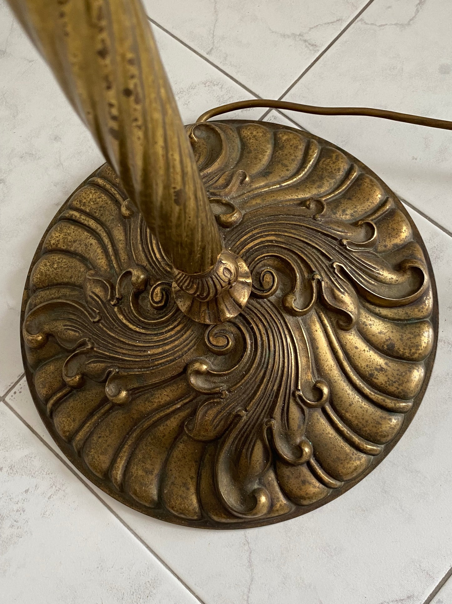 Lampe halogène en bronze