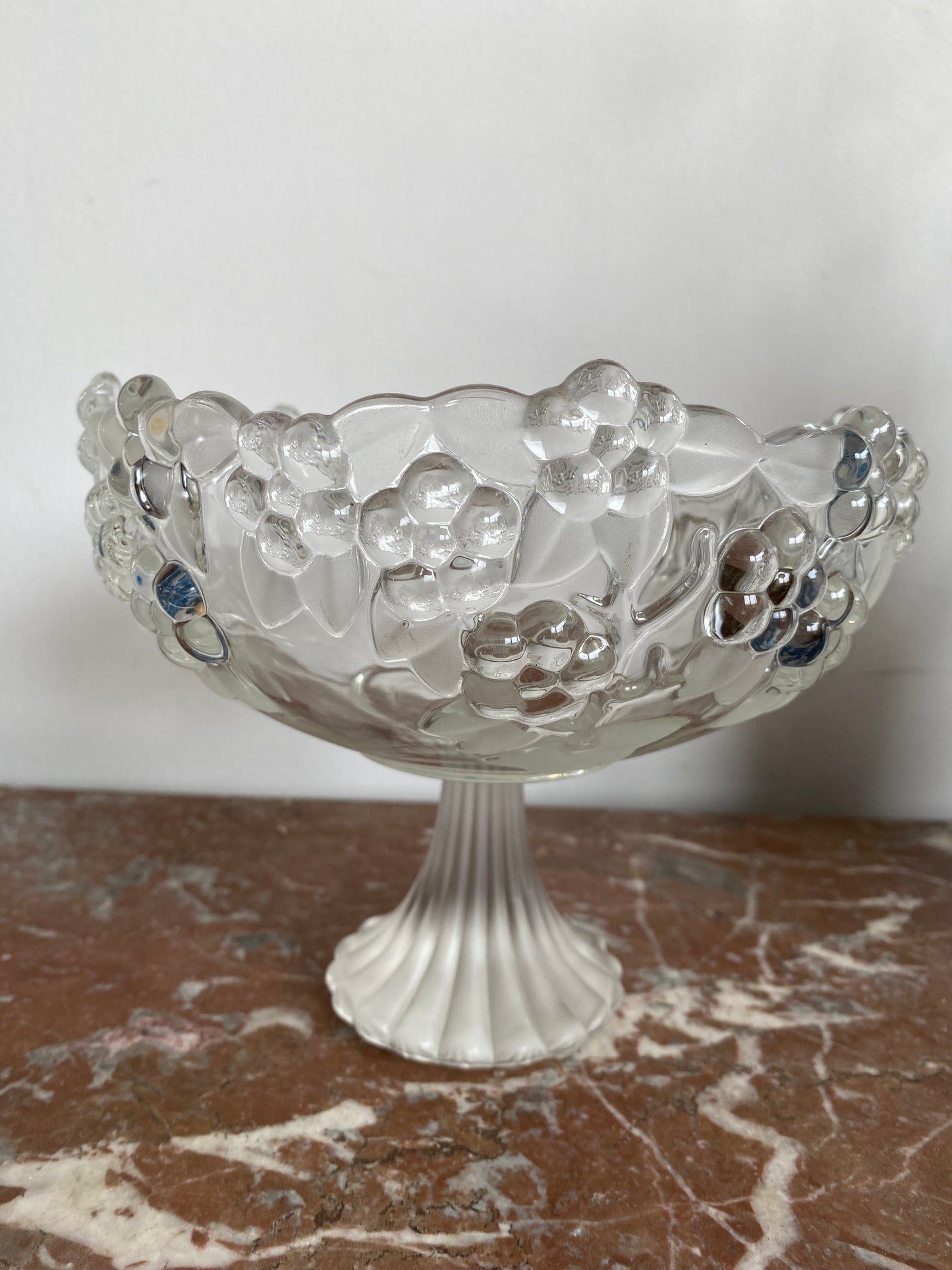 Compotier en cristal ou coupe a fruits vintage