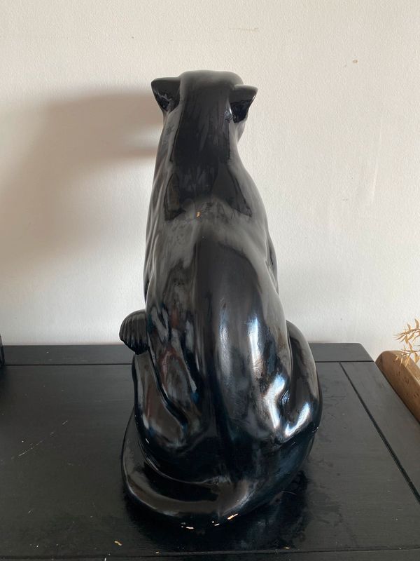 Panthère assise noire vintage