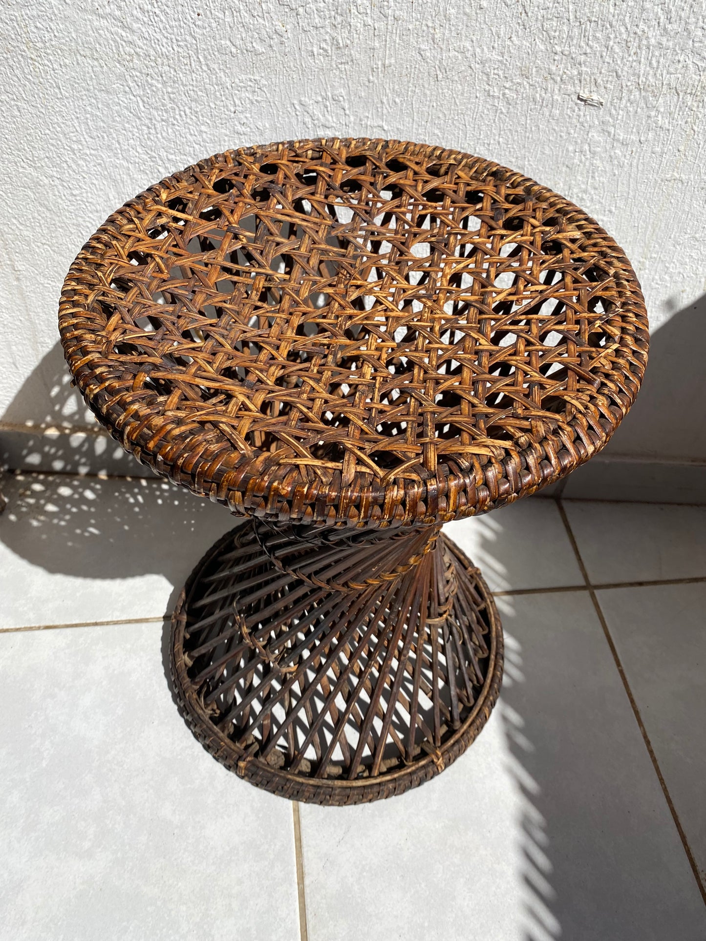 Tabouret rotin et cannage Tamtam