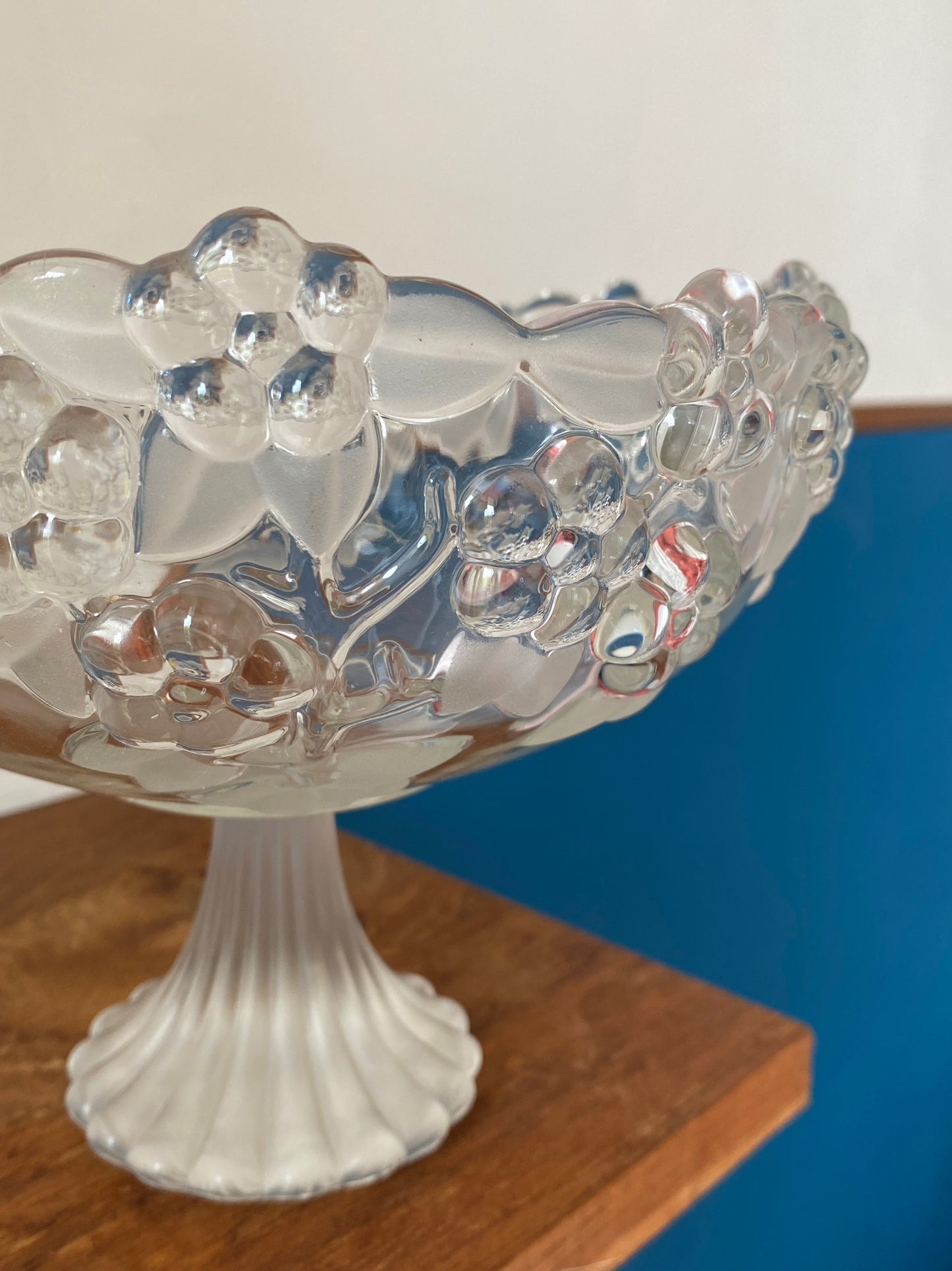 Compotier en cristal ou coupe a fruits vintage