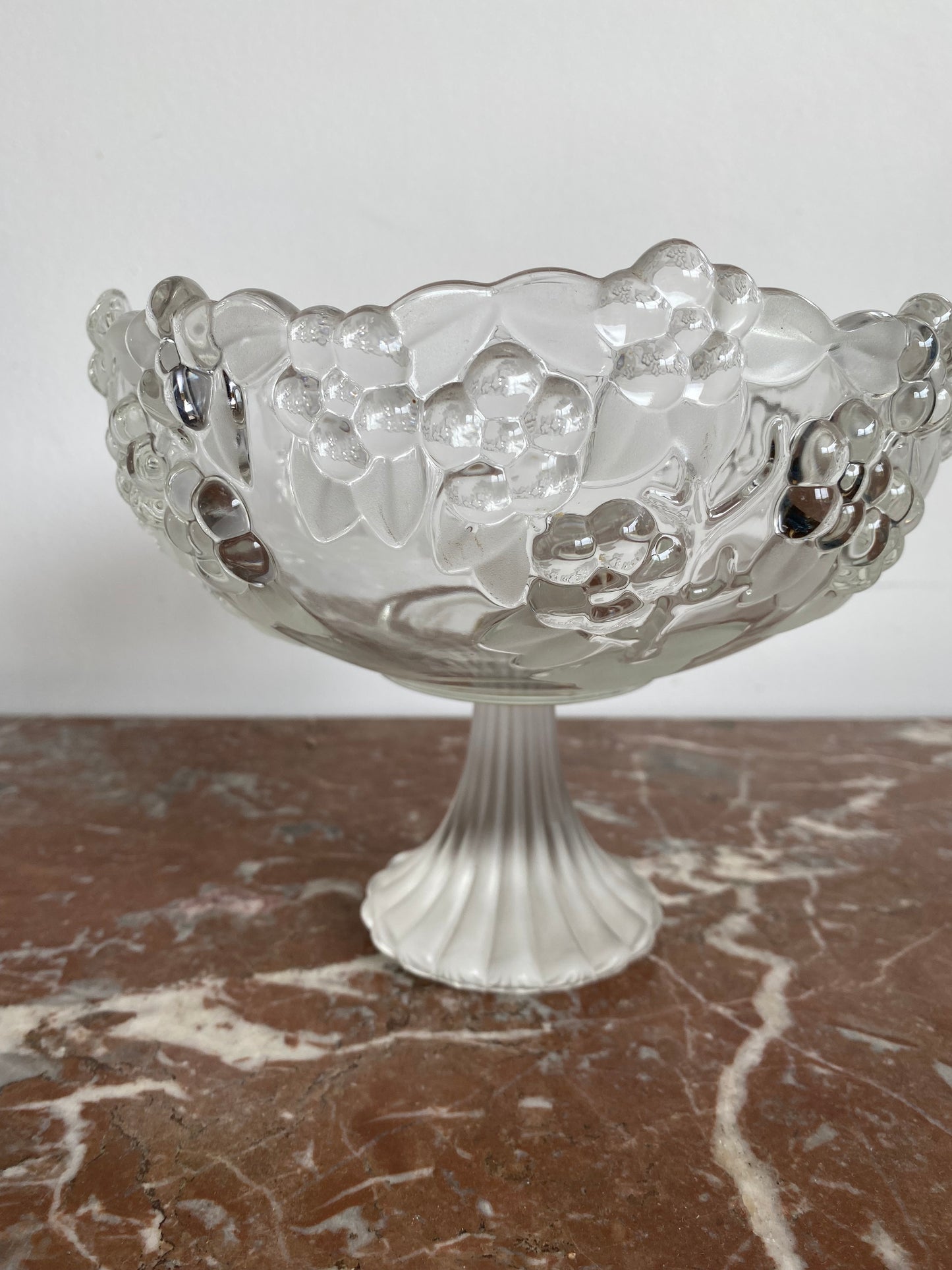 Compotier en cristal ou coupe a fruits vintage