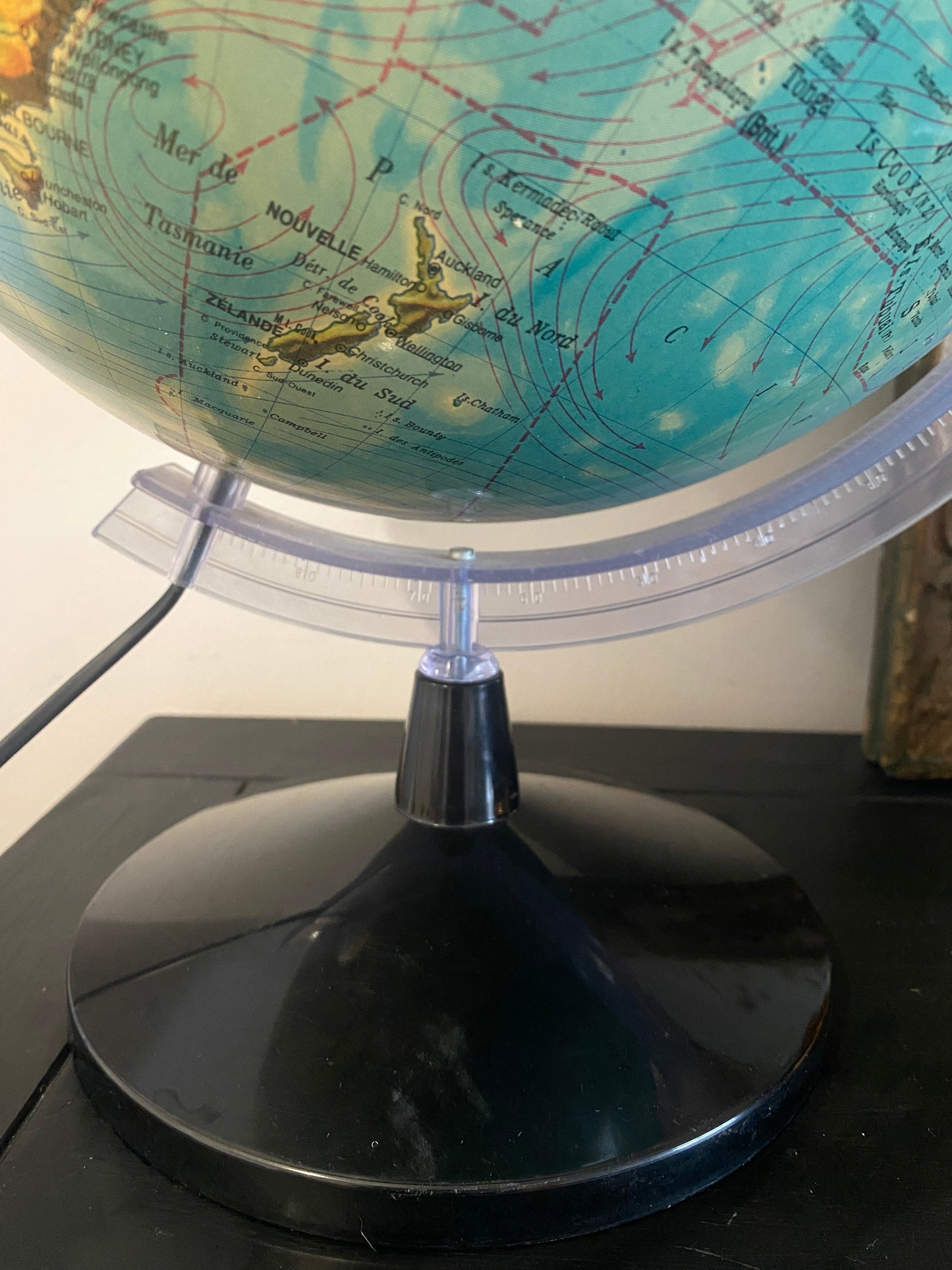 Globe terrestre lumineux années 80