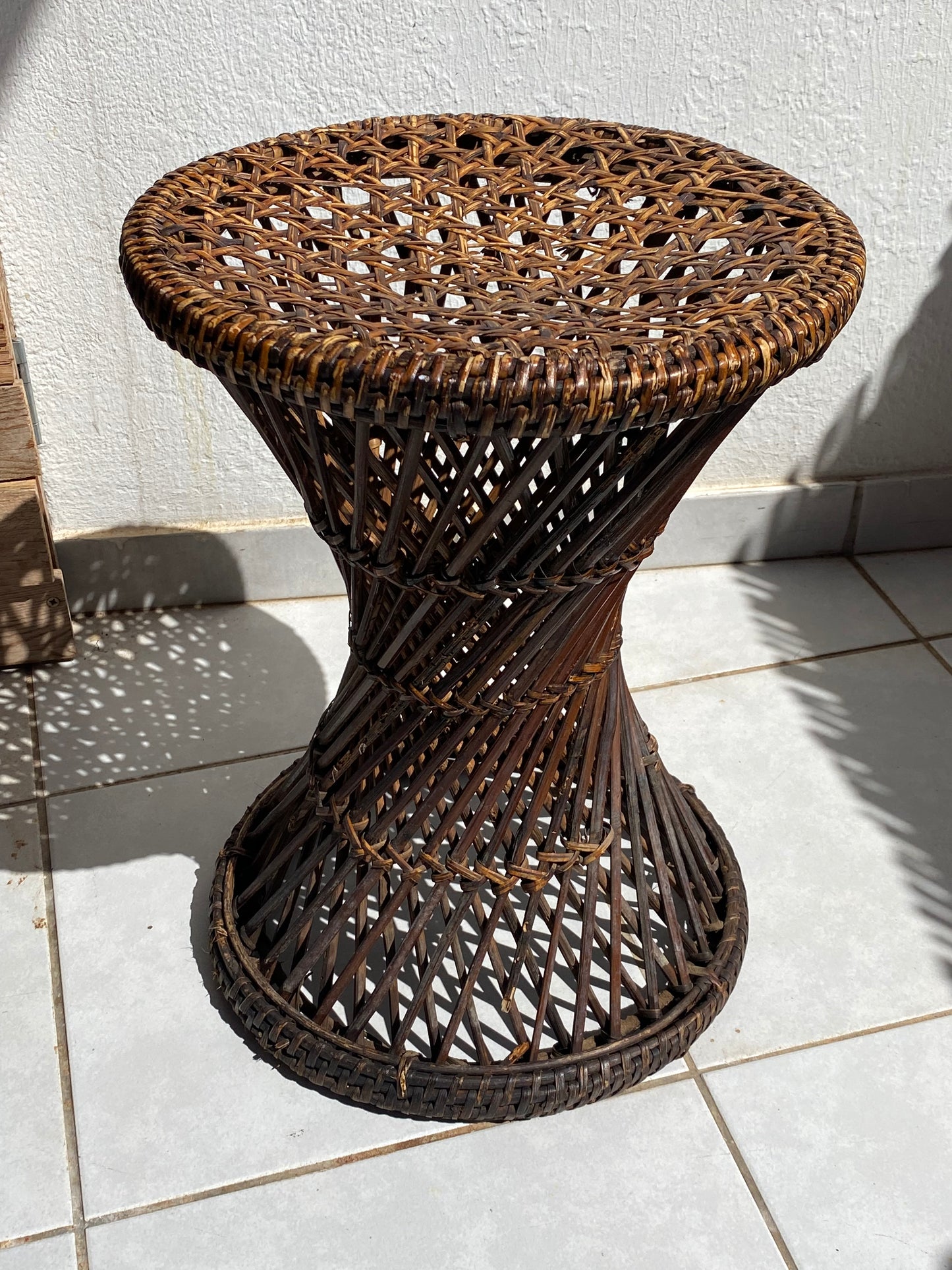 Tabouret rotin et cannage Tamtam