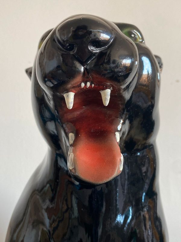 Panthère assise noire vintage
