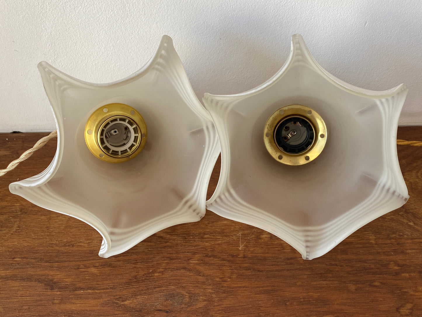 Paire de baladeuse vintage en opaline