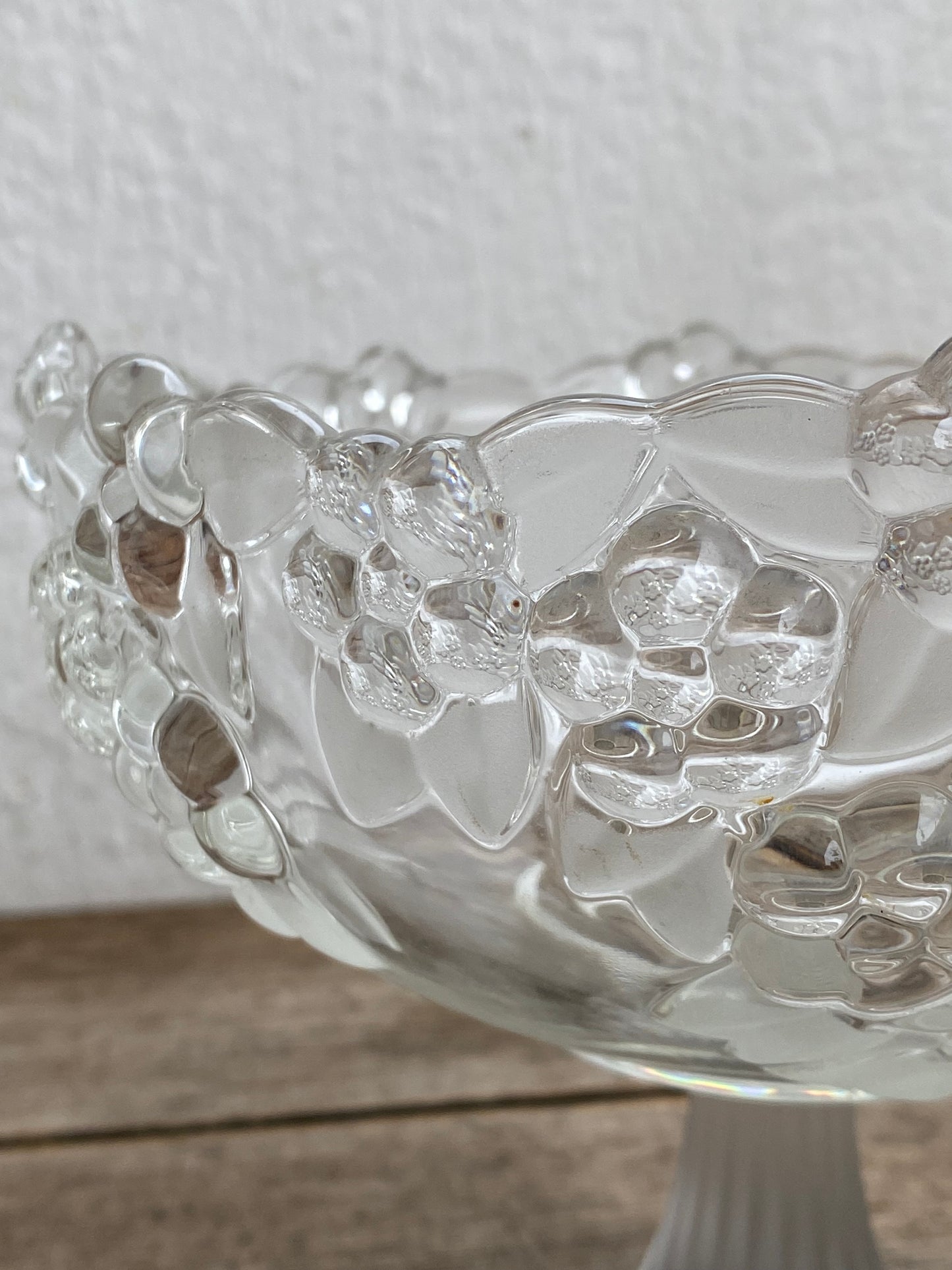 Compotier en cristal ou coupe a fruits vintage