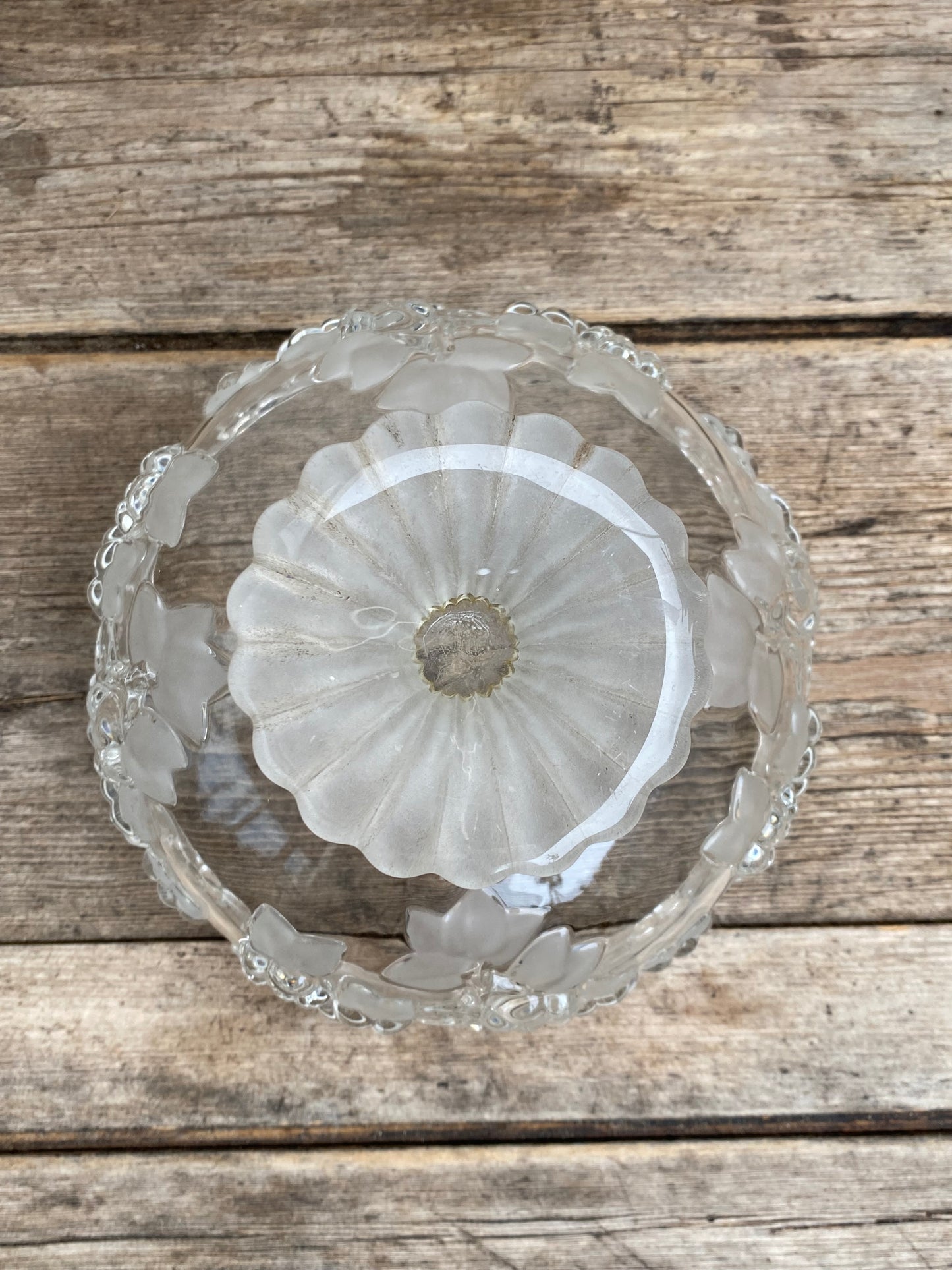 Compotier en cristal ou coupe a fruits vintage