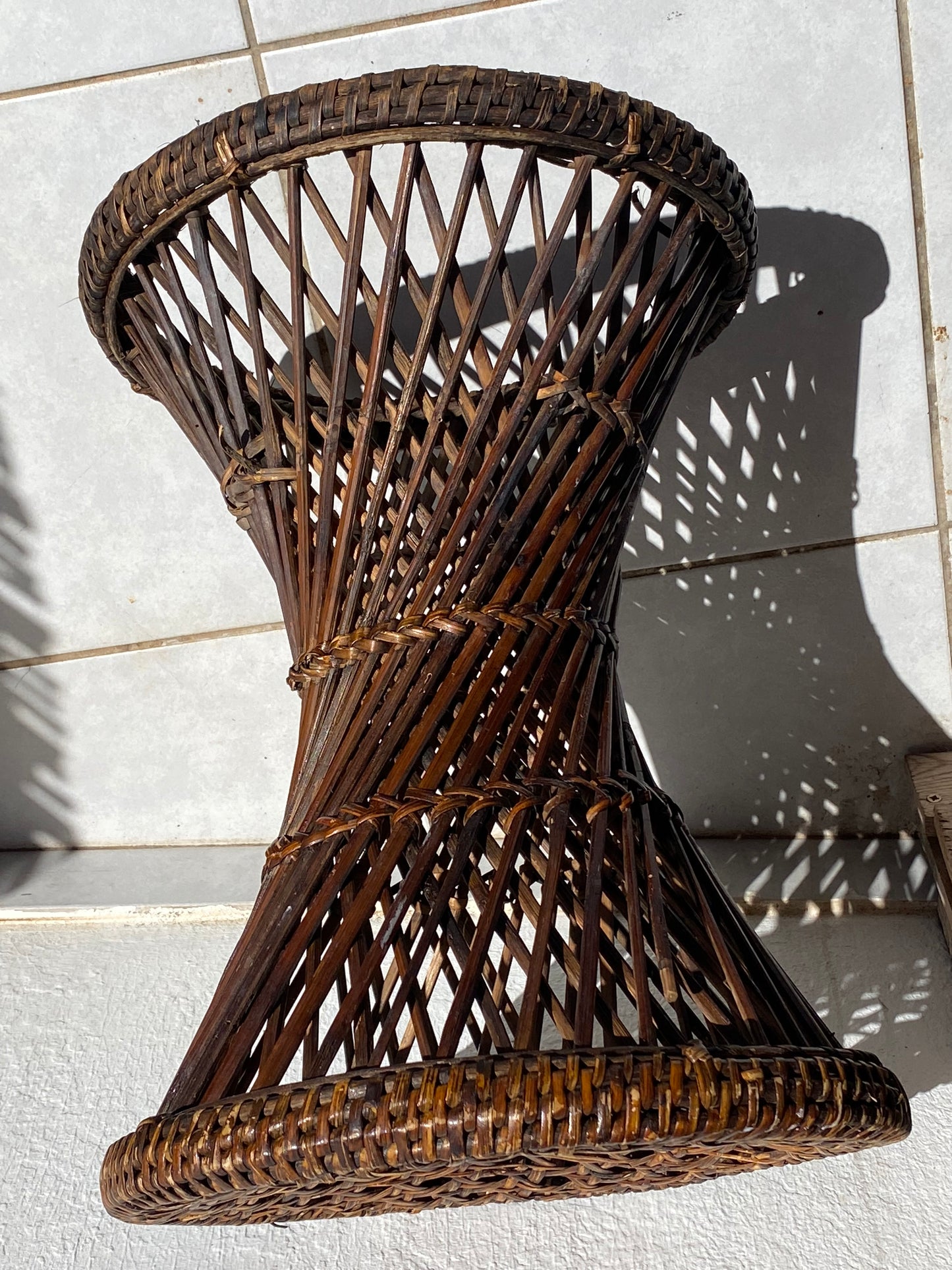 Tabouret rotin et cannage Tamtam