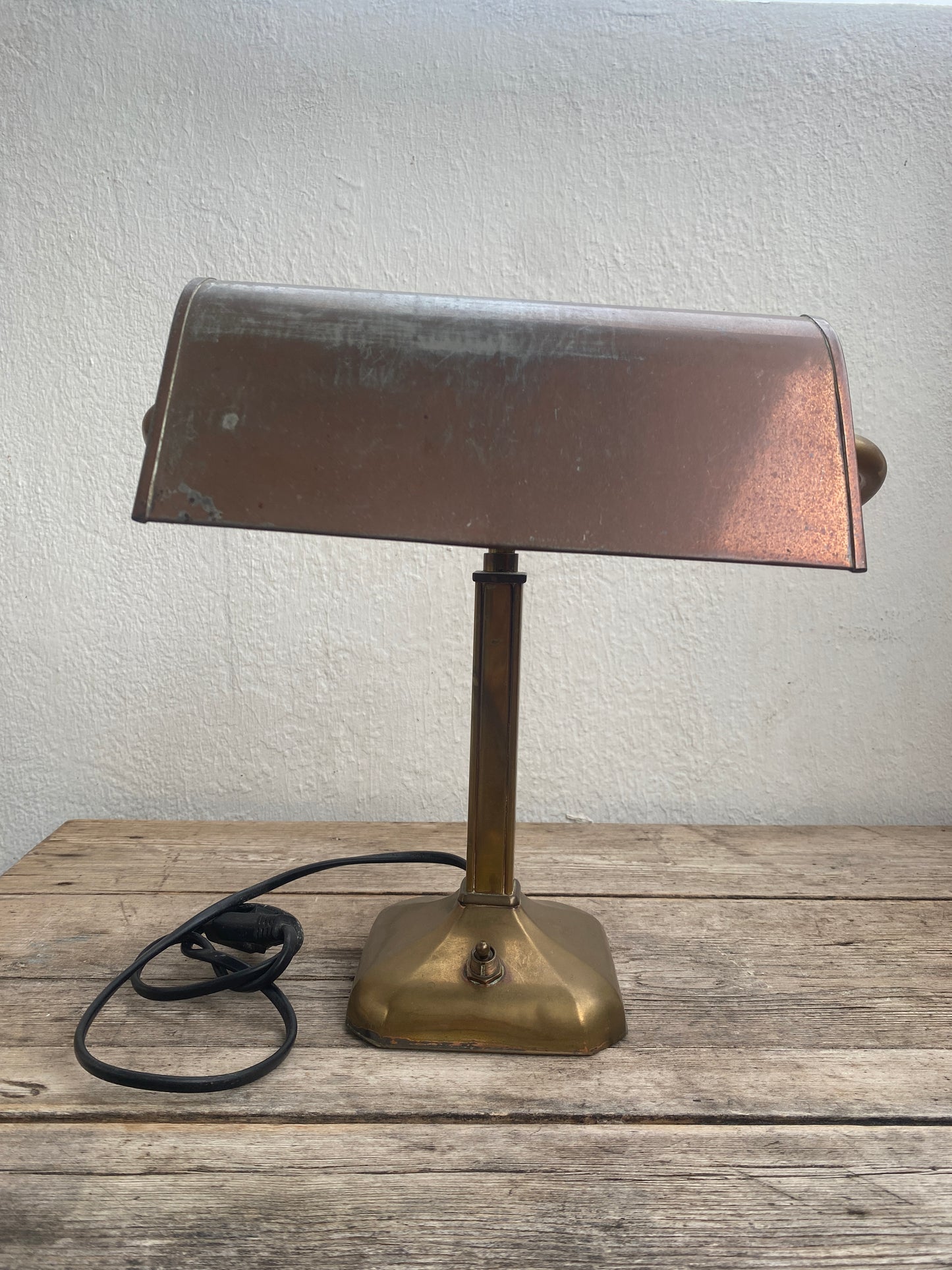 Lampe de banquier vintage