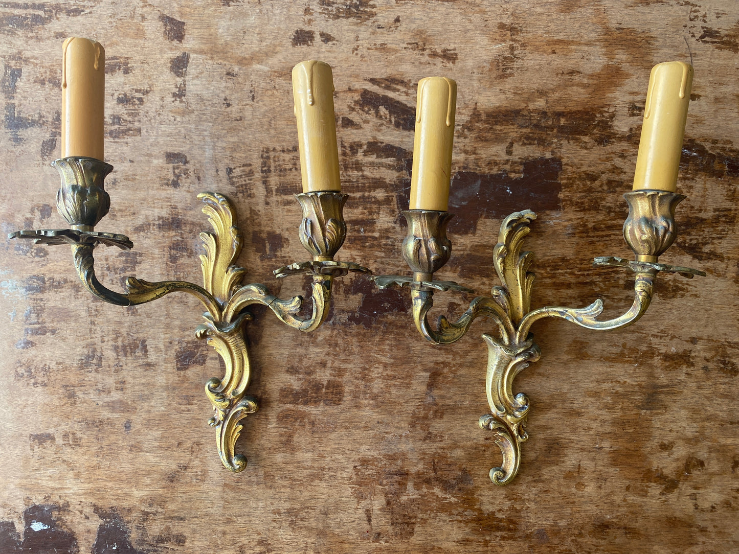 Paire d’appliques vintage 2 feux