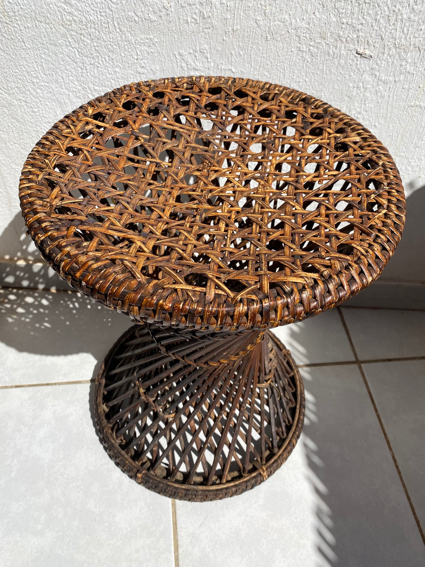 Tabouret rotin et cannage Tamtam