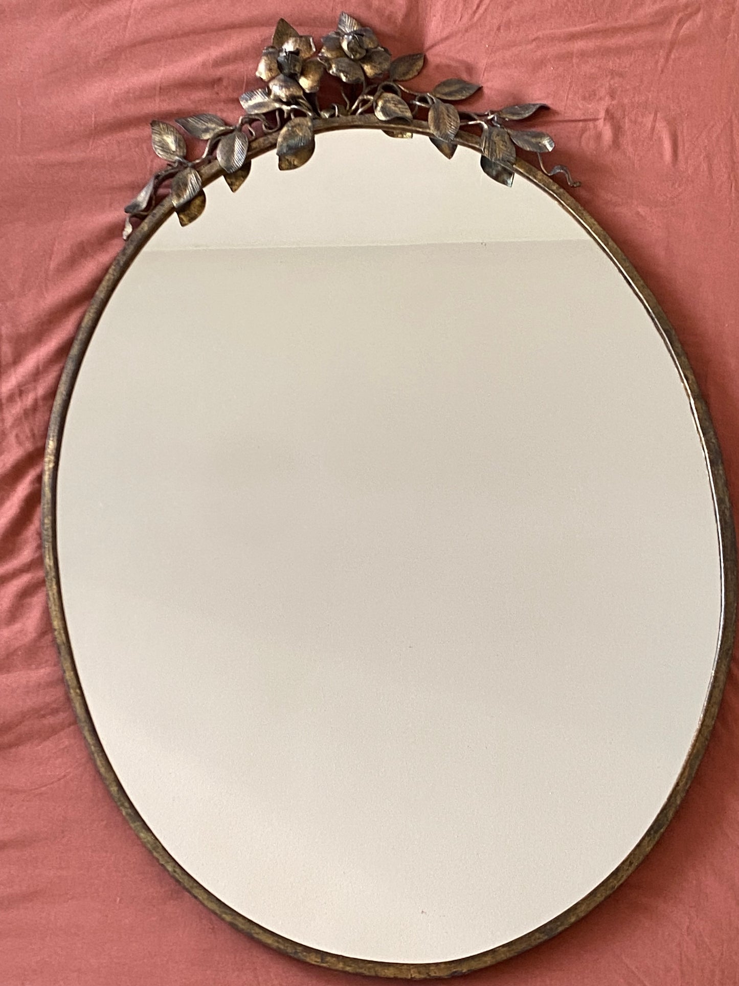 Miroir ovale en bronze