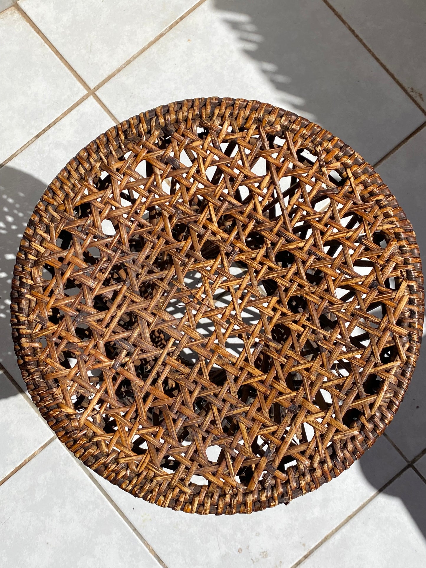 Tabouret rotin et cannage Tamtam