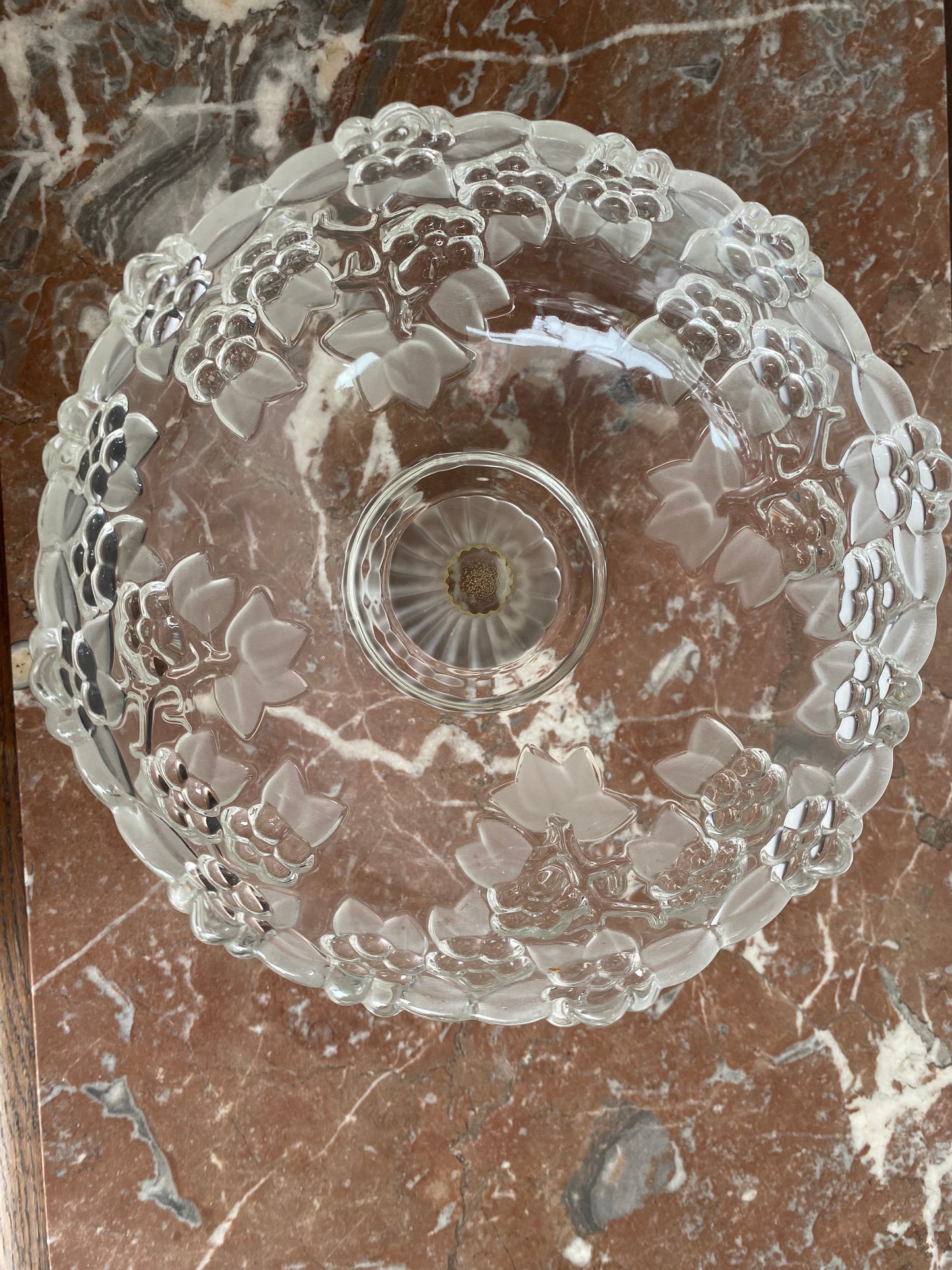 Compotier en cristal ou coupe a fruits vintage