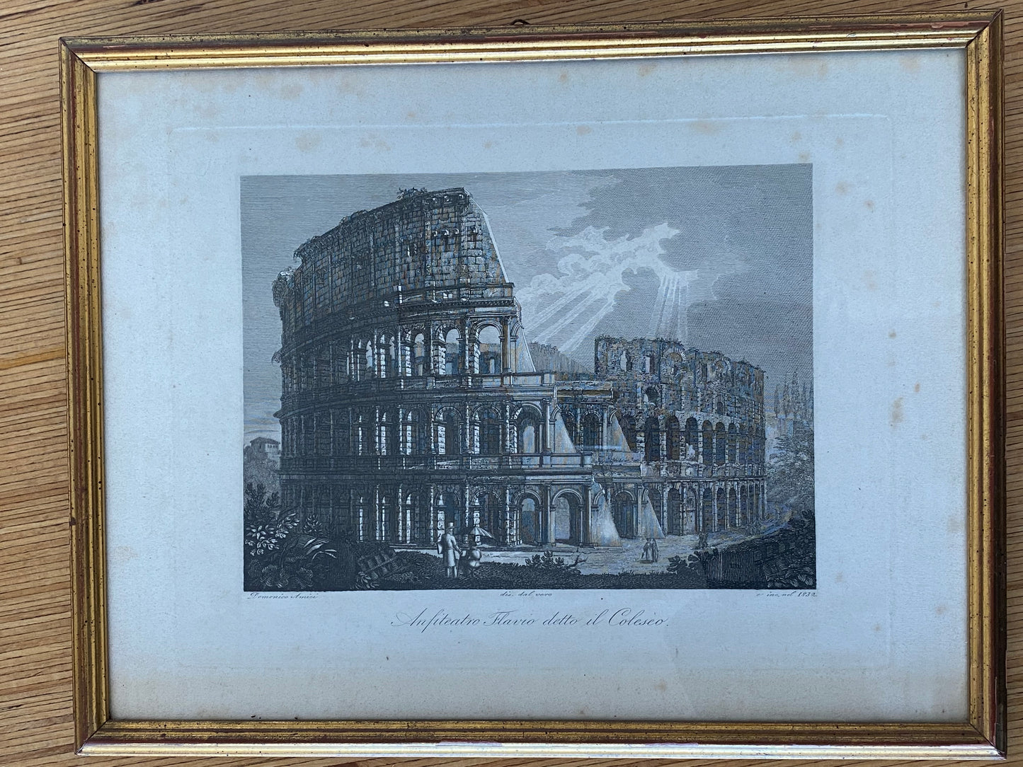 Lithographie du Colisée de Rome 1832