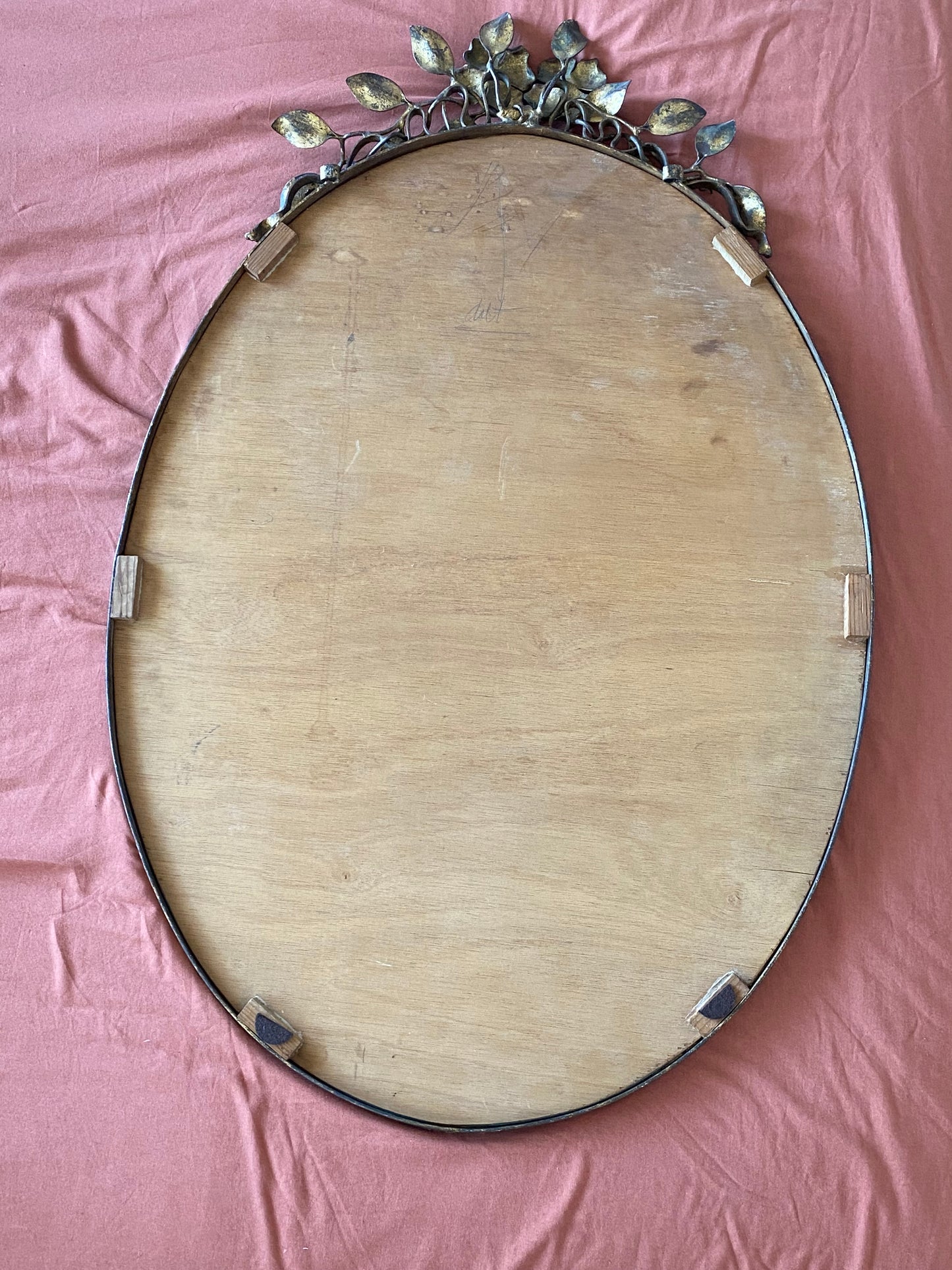 Miroir ovale en bronze
