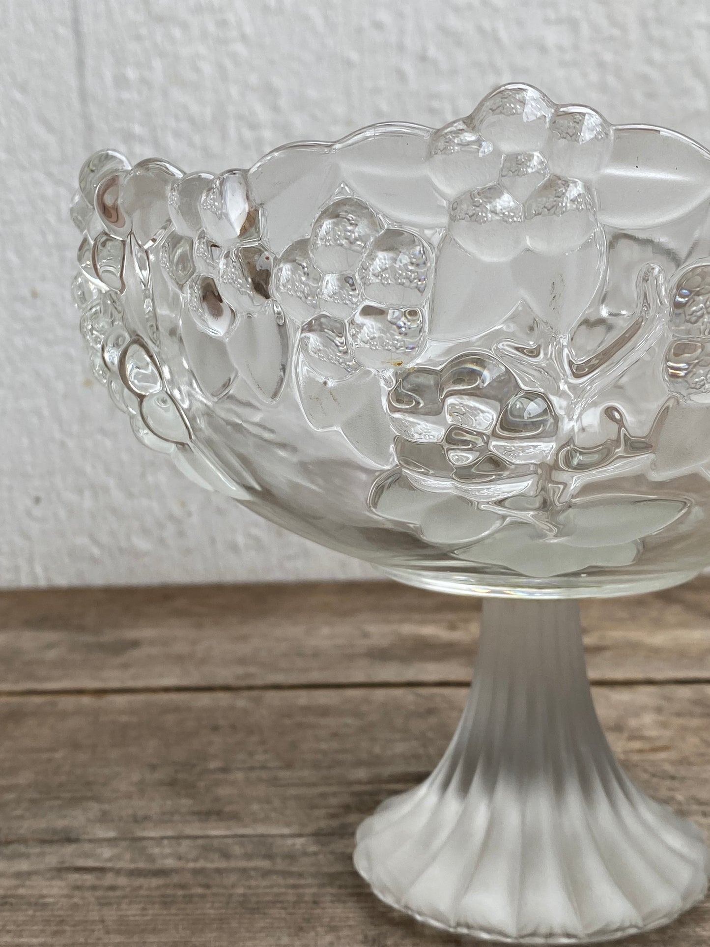 Compotier en cristal ou coupe a fruits vintage
