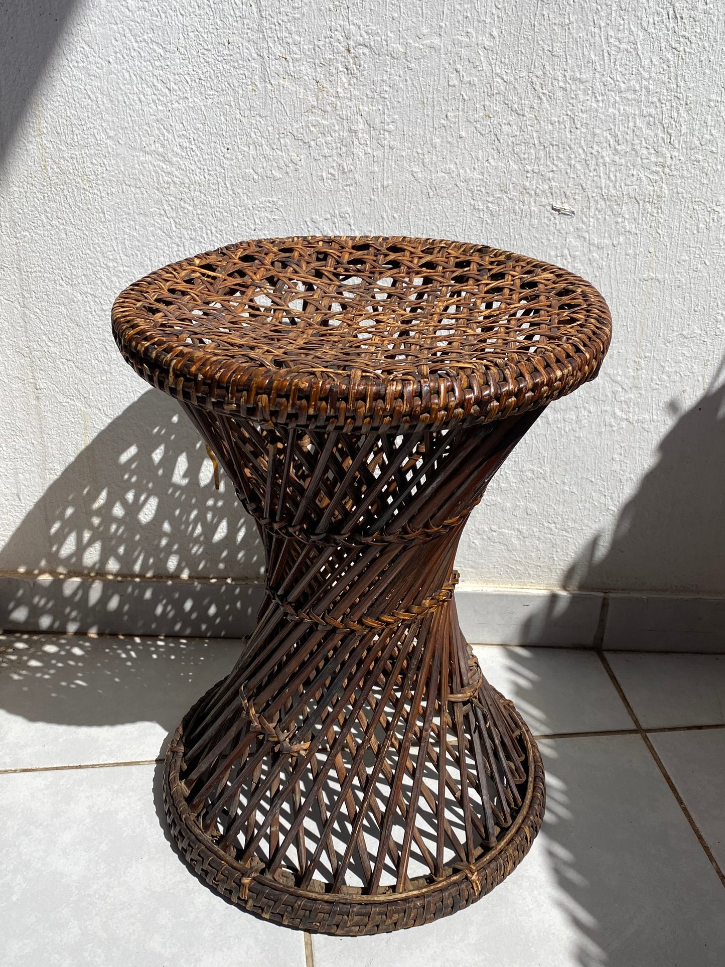 Tabouret rotin et cannage Tamtam