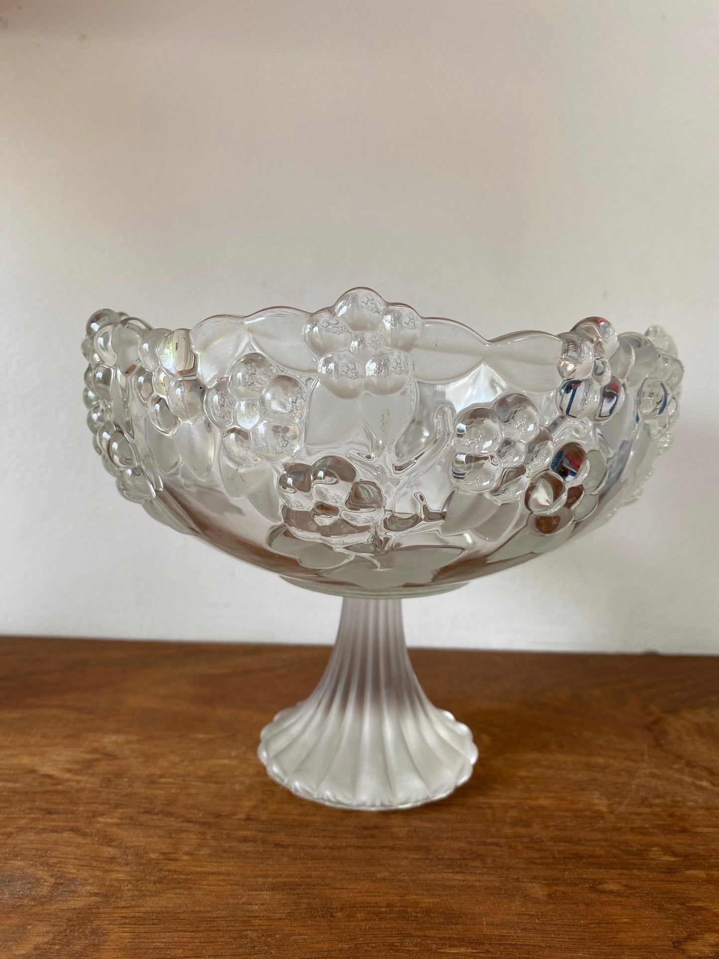 Compotier en cristal ou coupe a fruits vintage