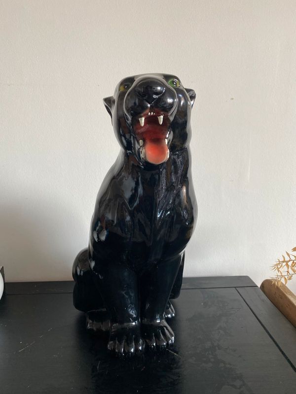 Panthère assise noire vintage