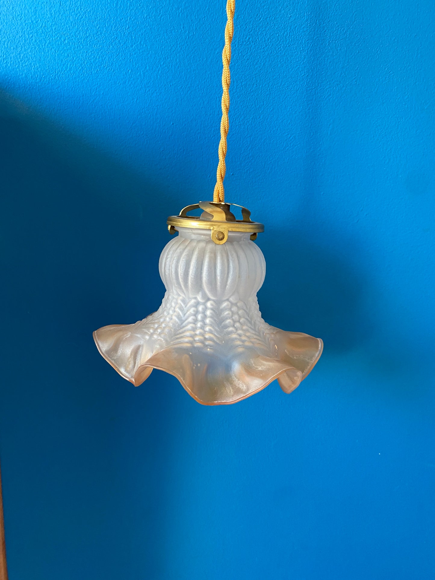 Baladeuse vintage blanche et marron