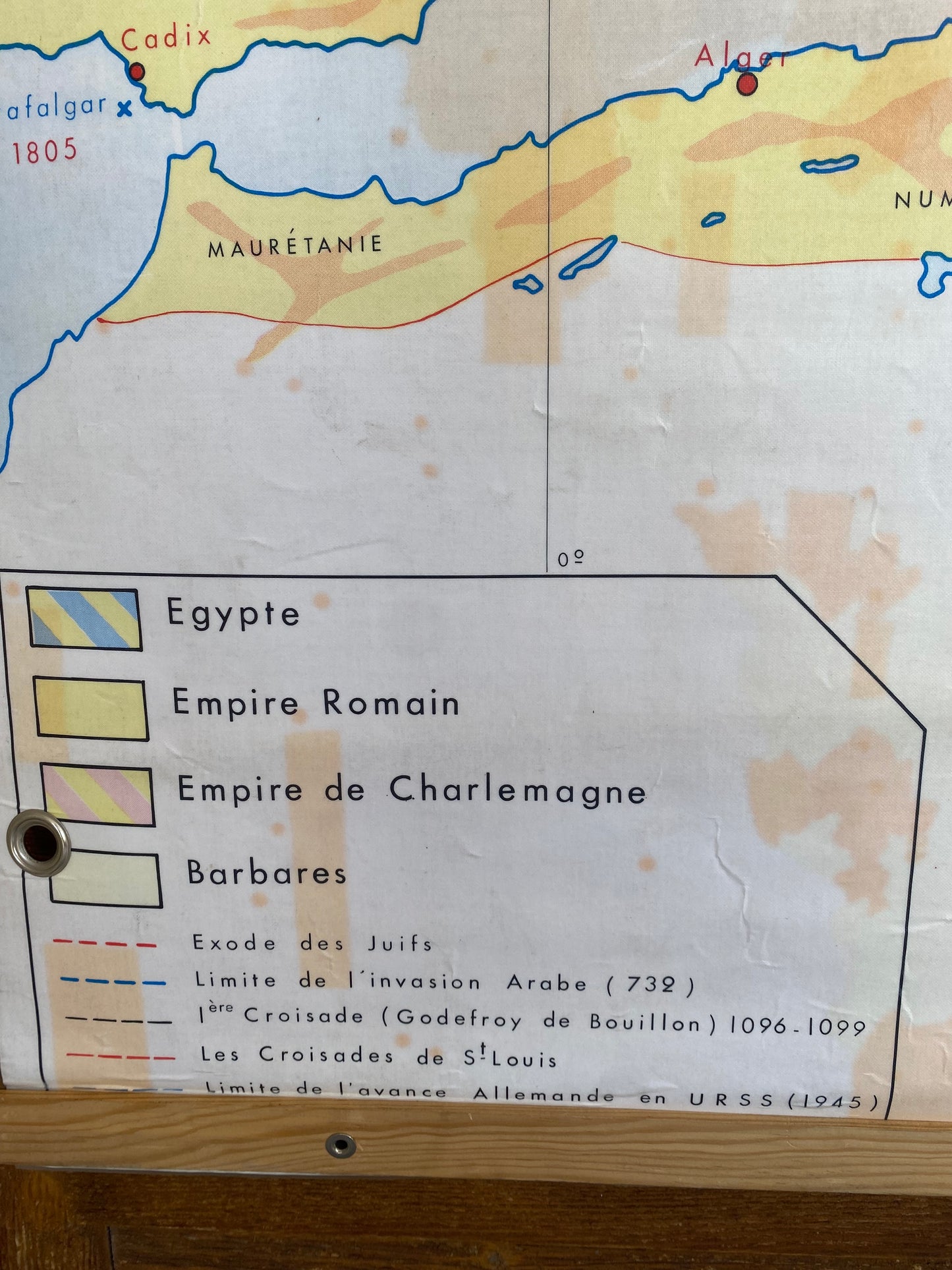 Carte géographique historique scolaire France et Europe