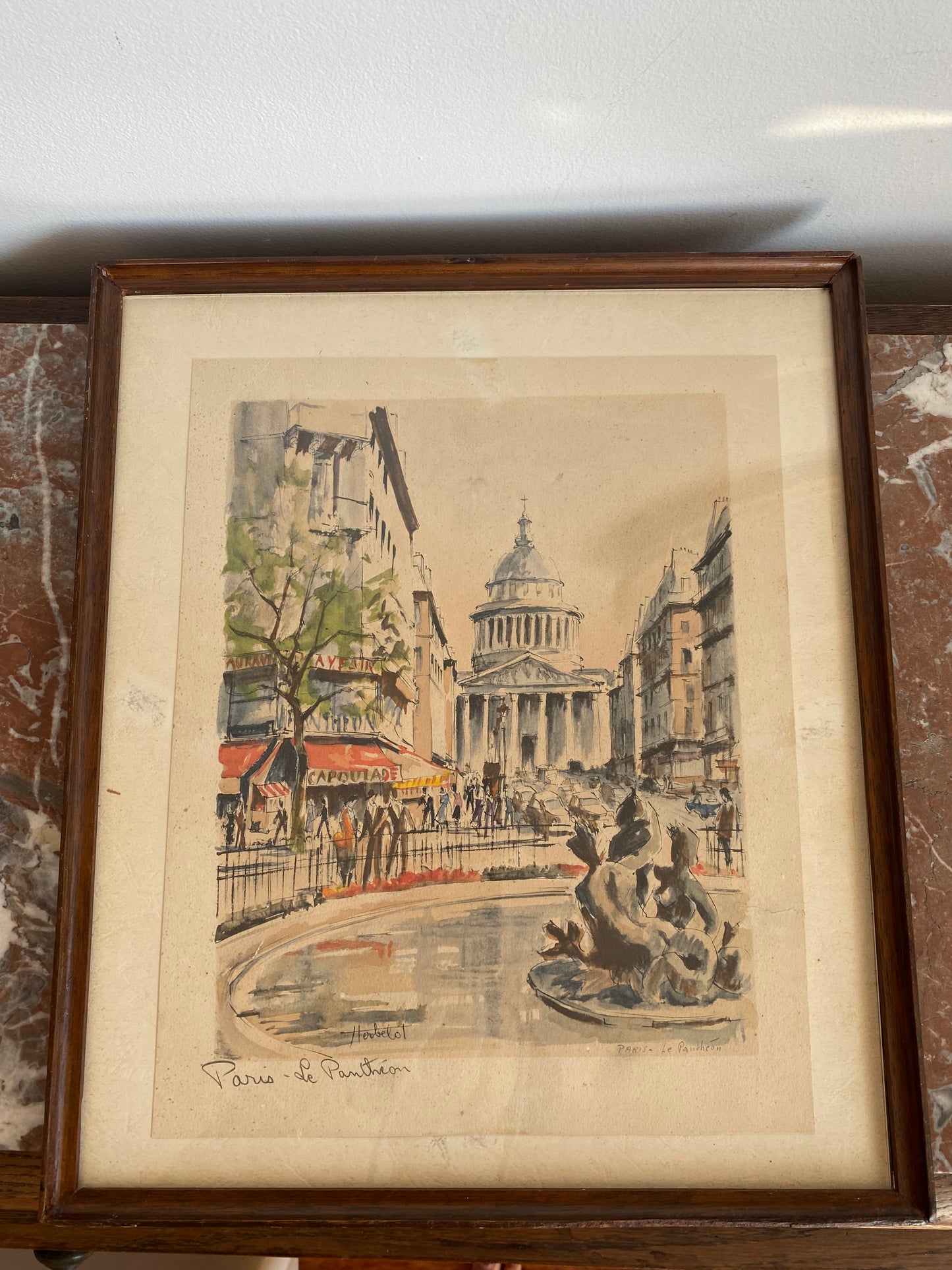 Litho du Panthéon - Paris 1943 signée Herbelot