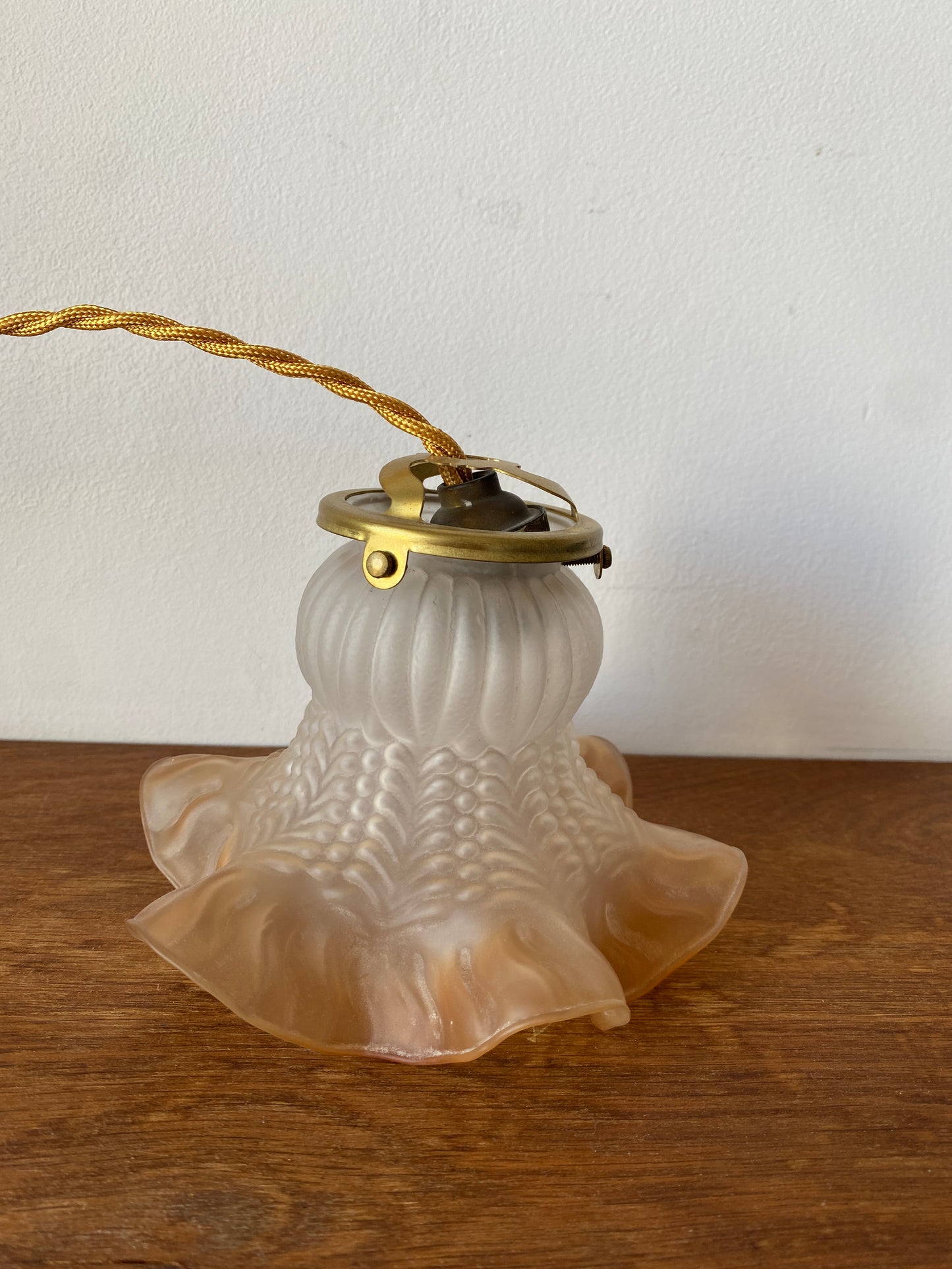 Baladeuse vintage blanche et marron