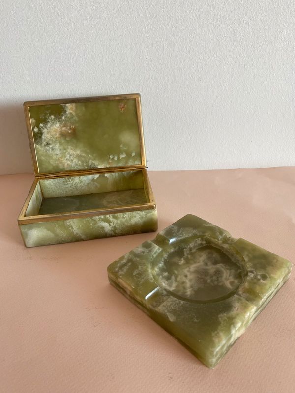 Boîte à cigarette et cendrier Ronson Onyx italie