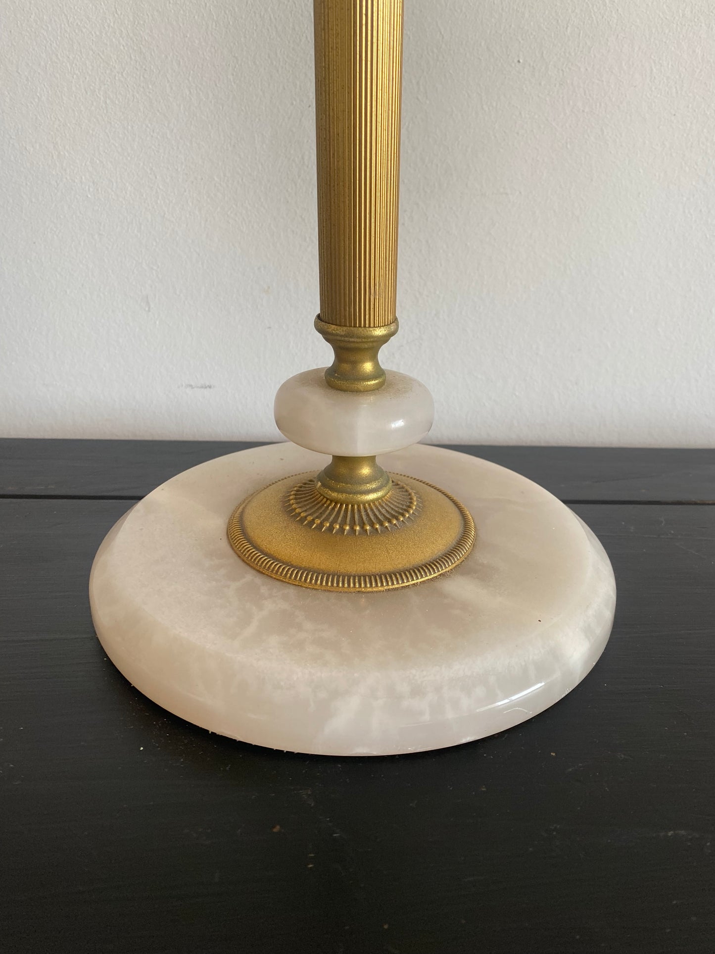 Cendrier sur pied onyx et laiton vintage