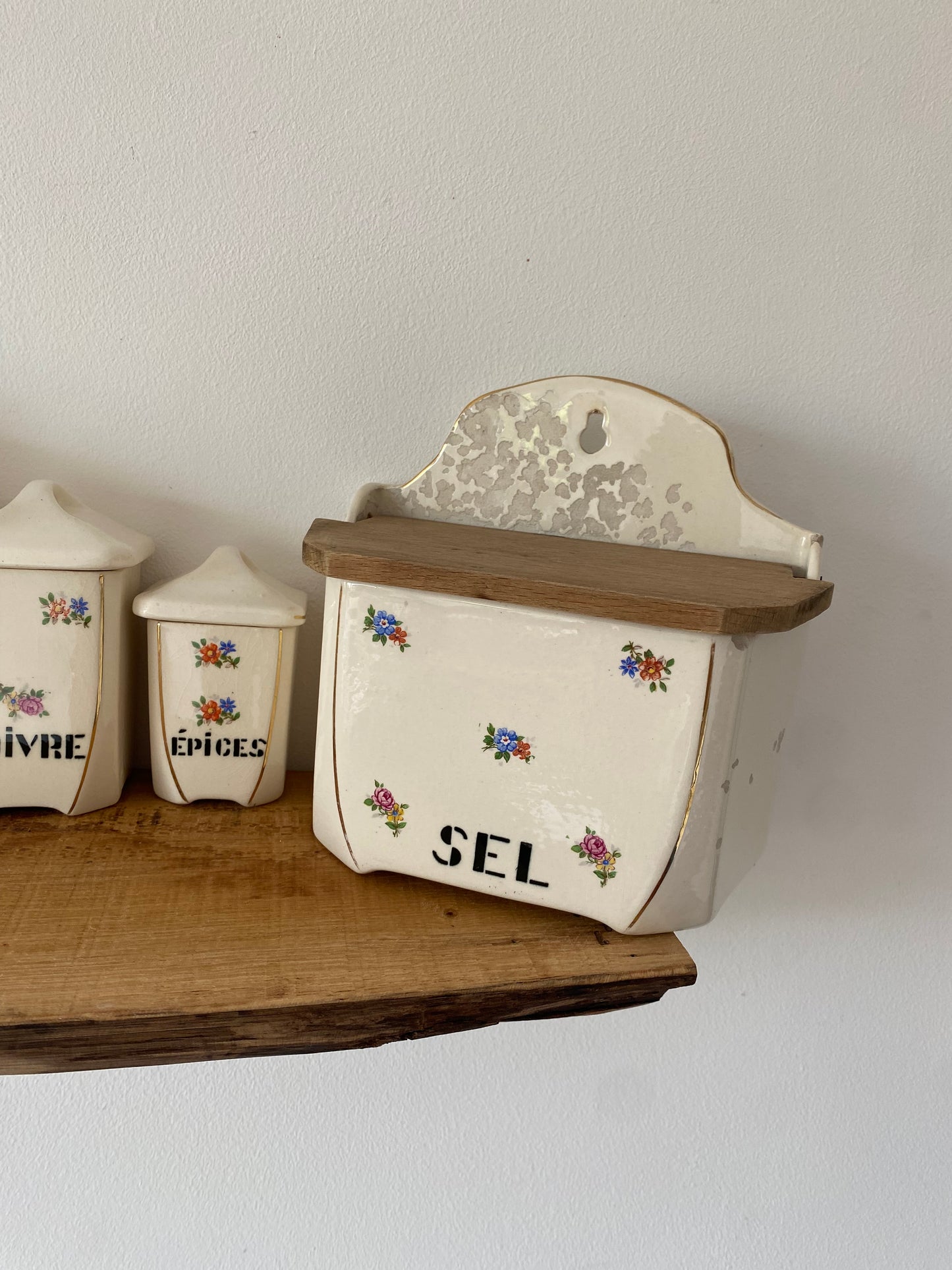 Ensemble de pots à condiments demi porcelaine