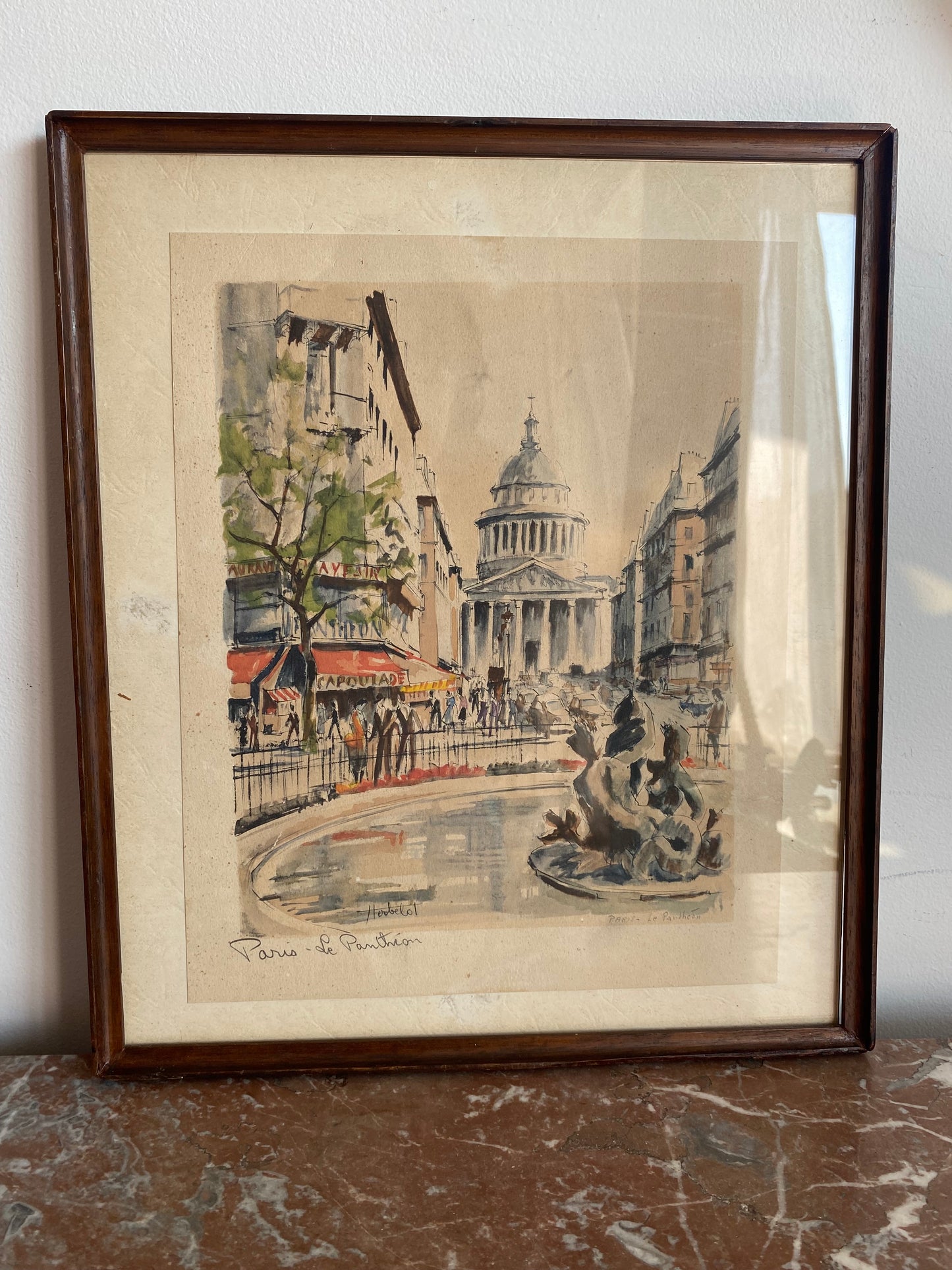 Litho du Panthéon - Paris 1943 signée Herbelot