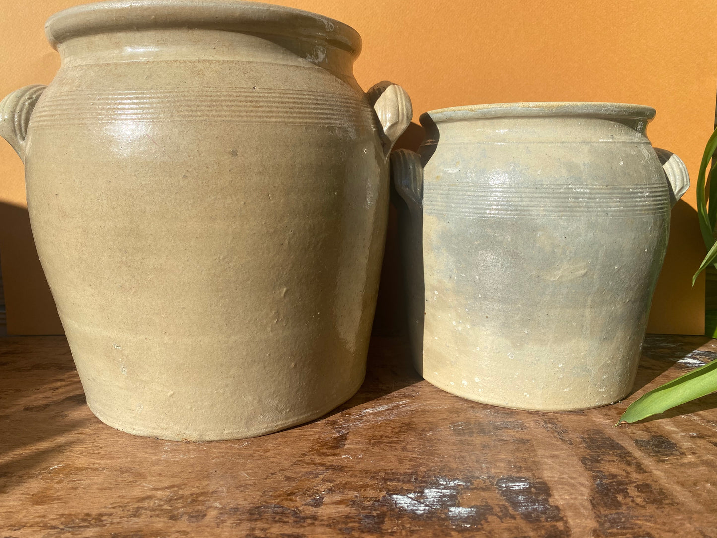 Grand Pot en grès a confit vernissé