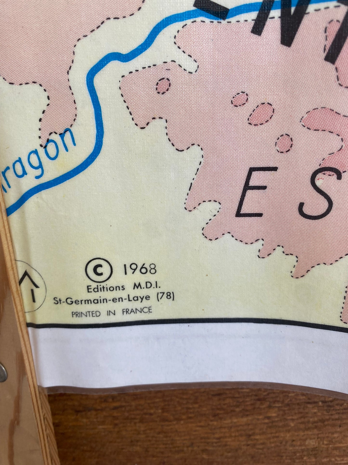 Carte de géographie scolaire ancienne Alpes Jura Bassin Aquitain et Pyrenées