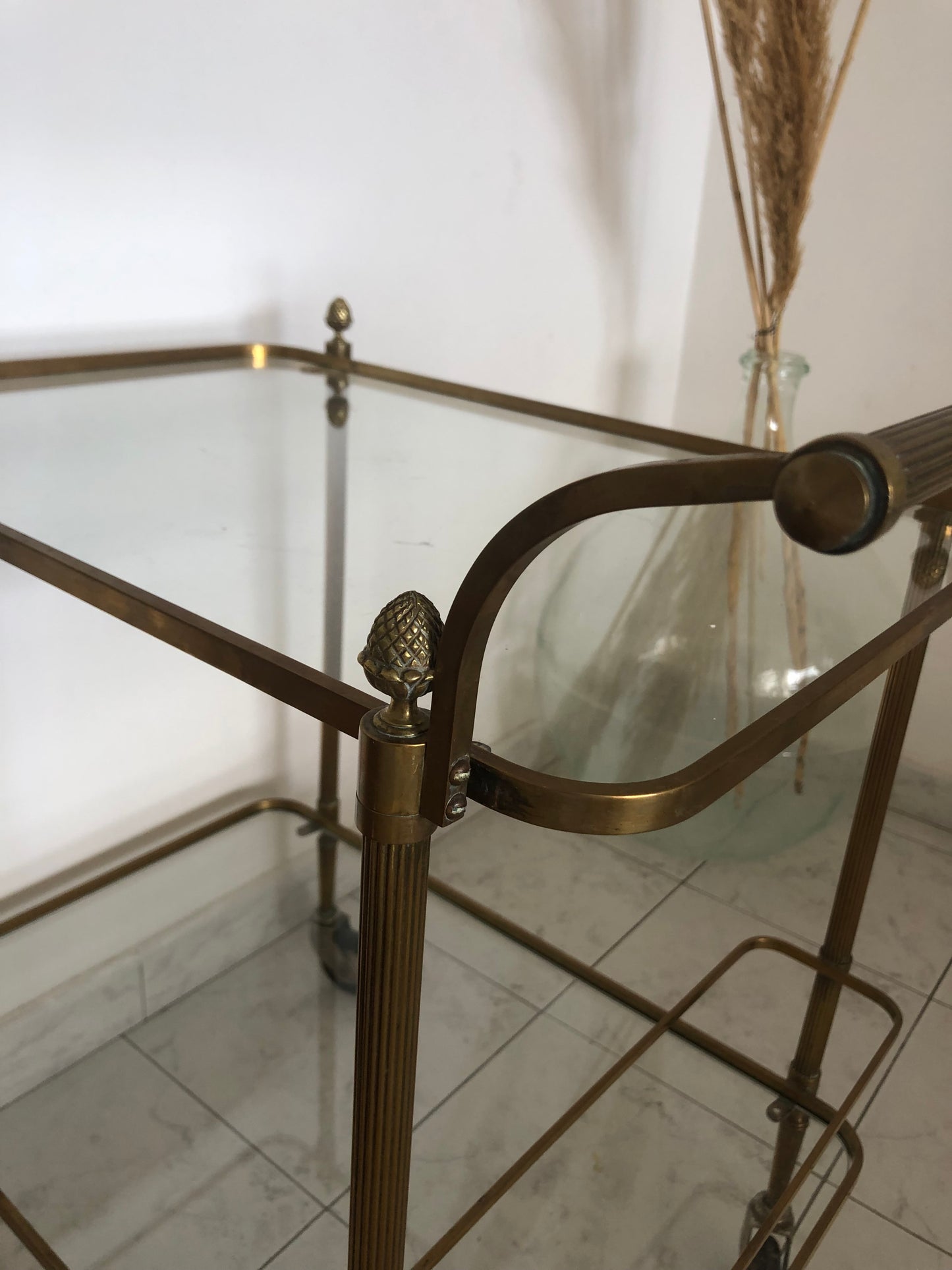 Desserte vintage en laiton