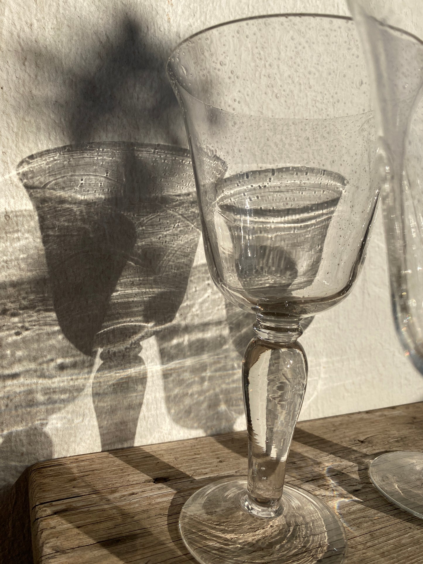 Verres à pieds bullés