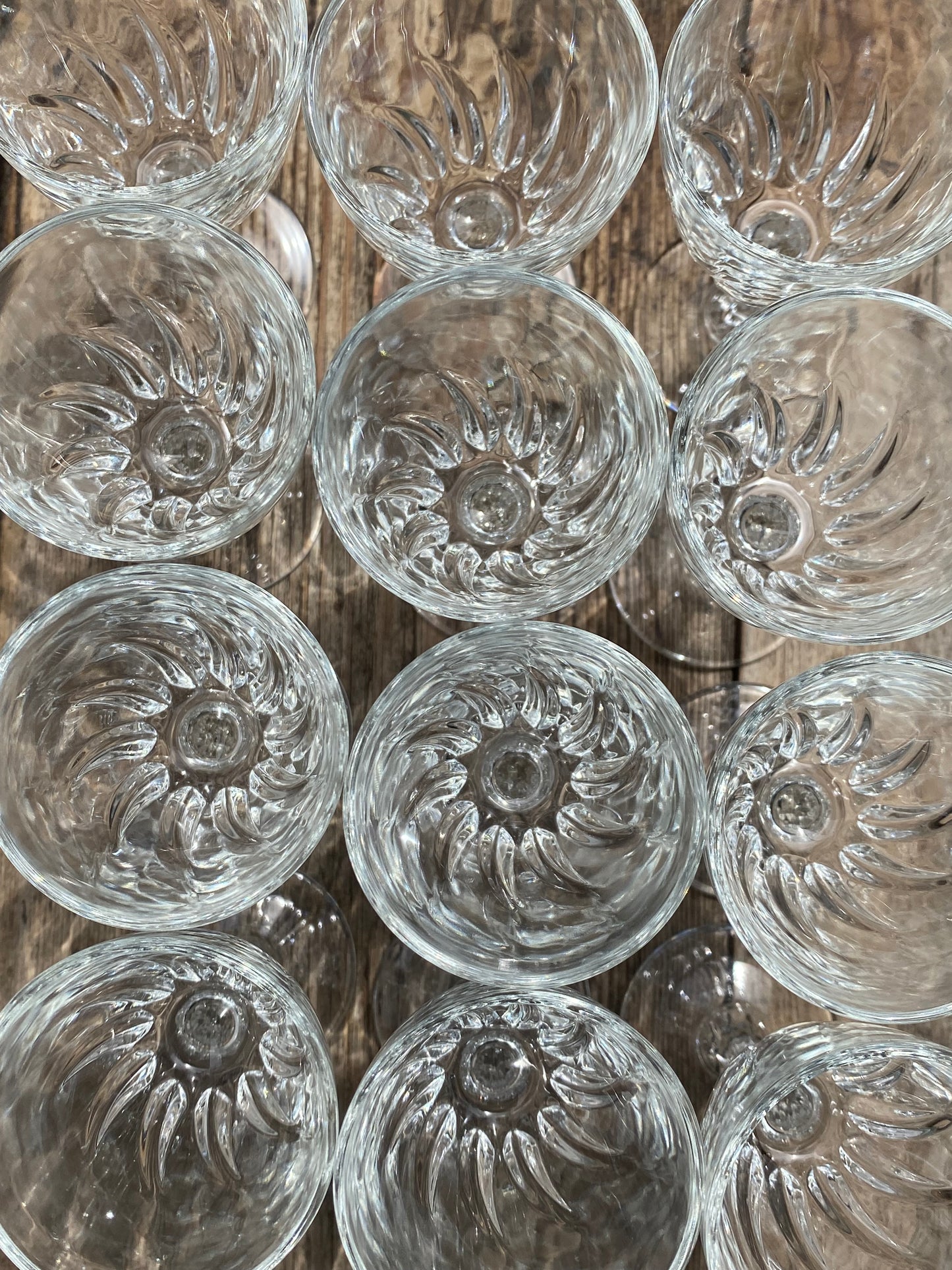 Lot de 12 verres à eau Flamenco Cristal d’Arques vintage