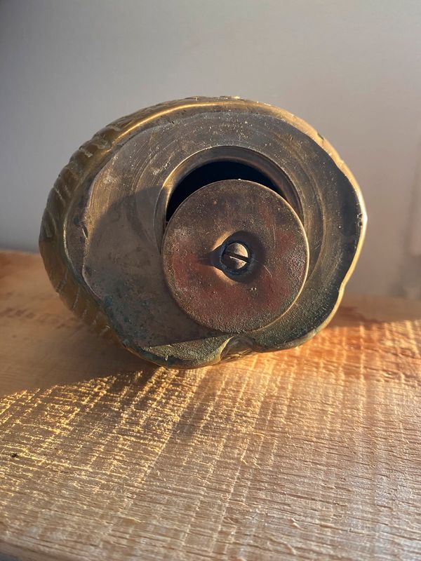 Tirelire hiboux laiton vintage