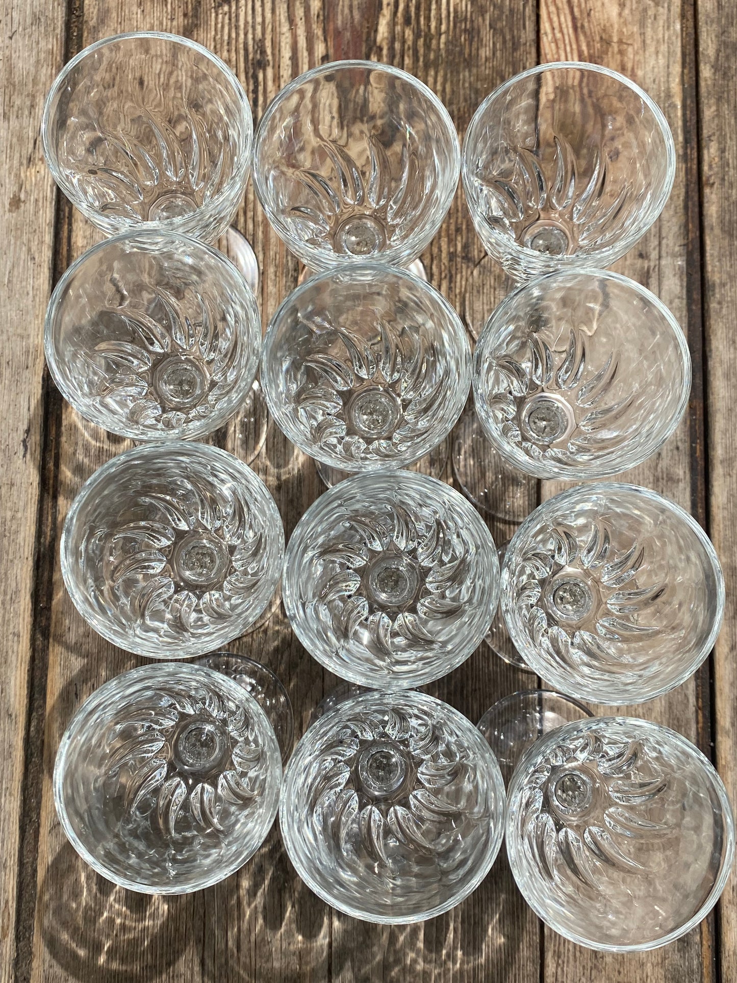 Lot de 12 verres à eau Flamenco Cristal d’Arques vintage