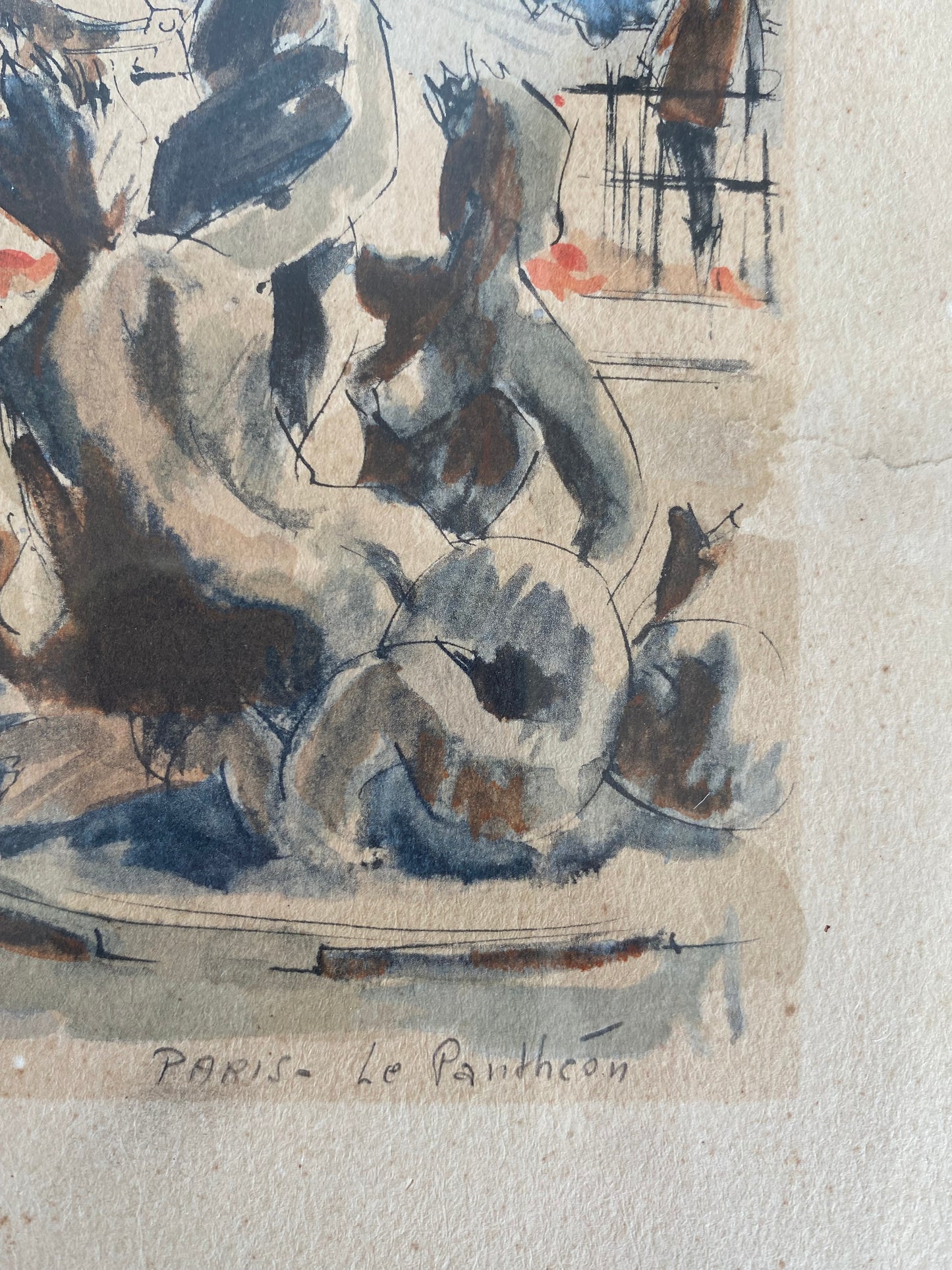 Litho du Panthéon - Paris 1943 signée Herbelot