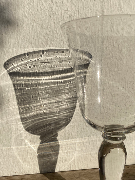 Verres à pieds bullés