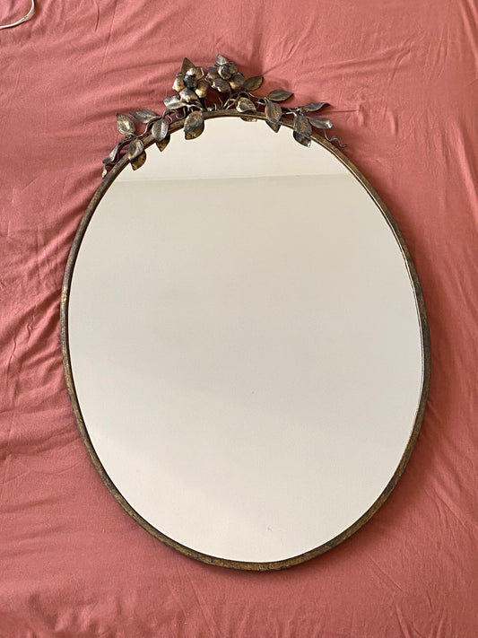 Miroir ovale en bronze