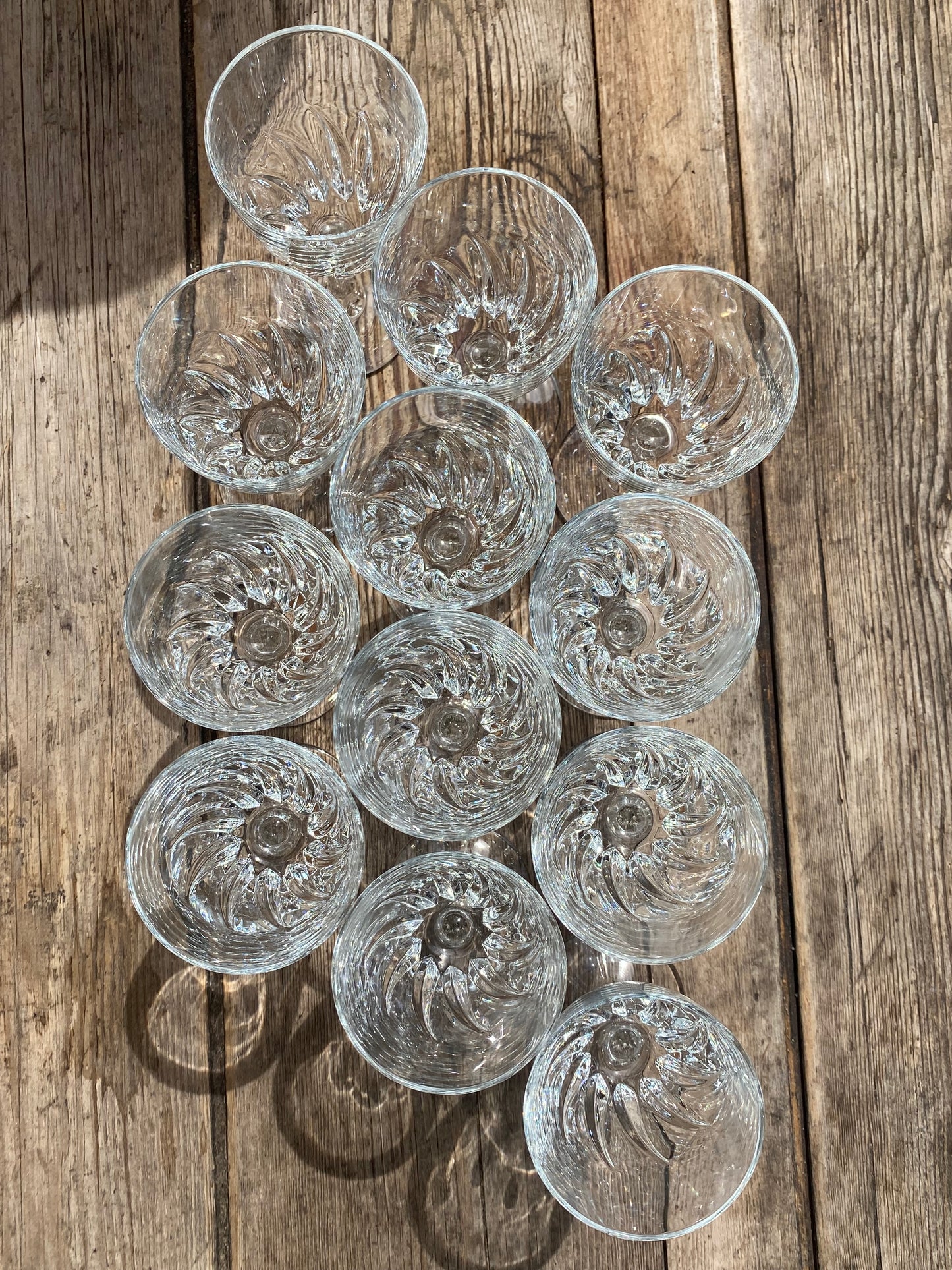 Lot de 12 verres a liqueur vintage Cristal d’Arques