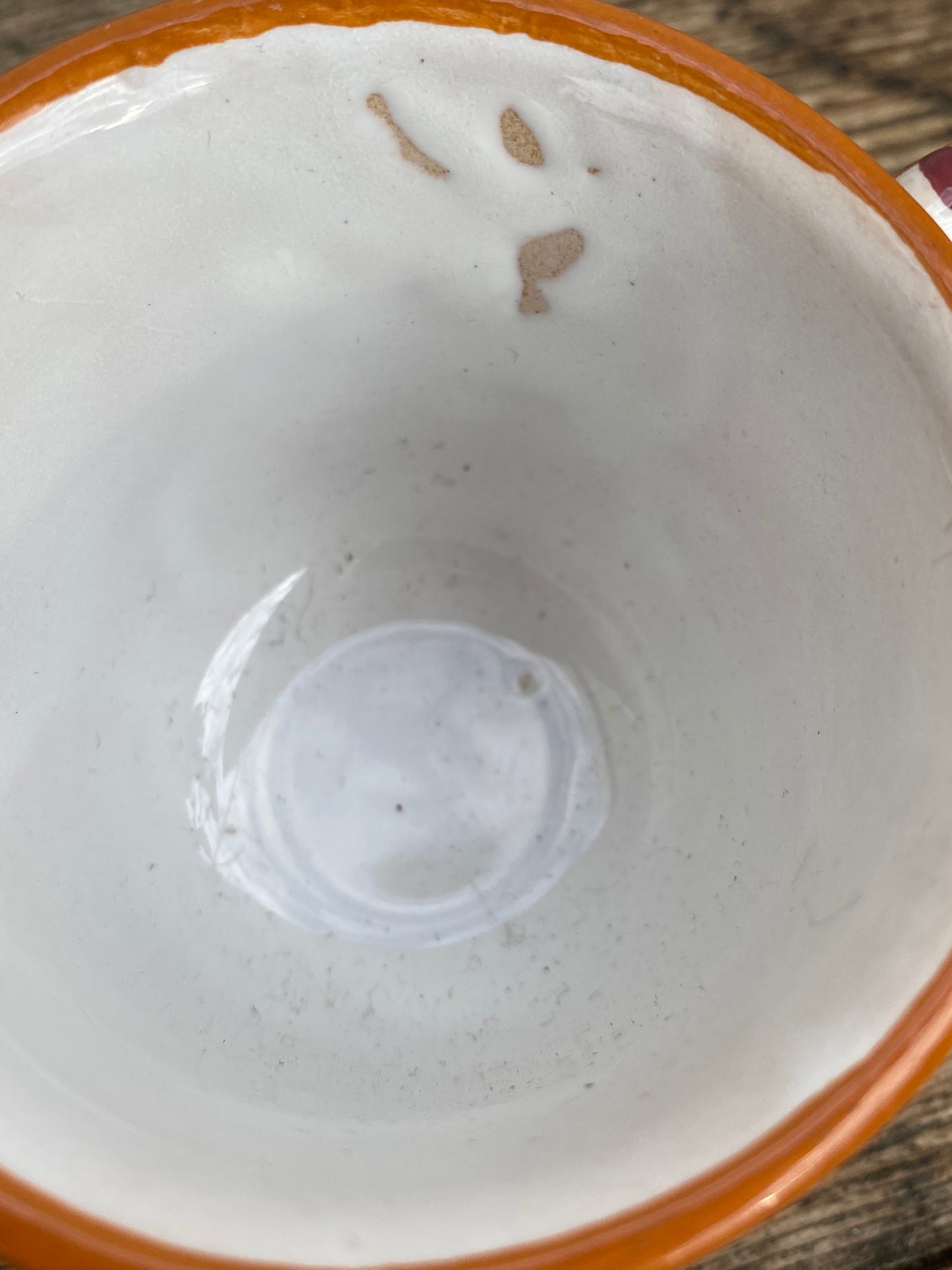 Plateau et tasses en céramique florales Deruta