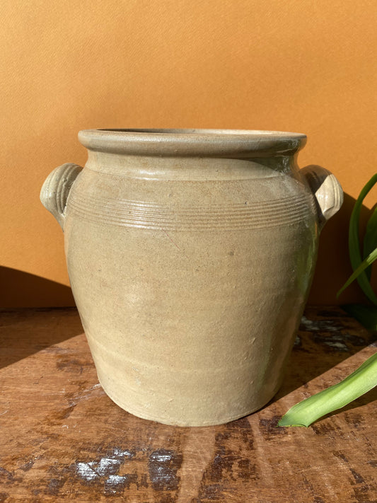 Grand Pot en grès a confit vernissé