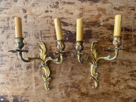 Paire d’appliques vintage 2 feux